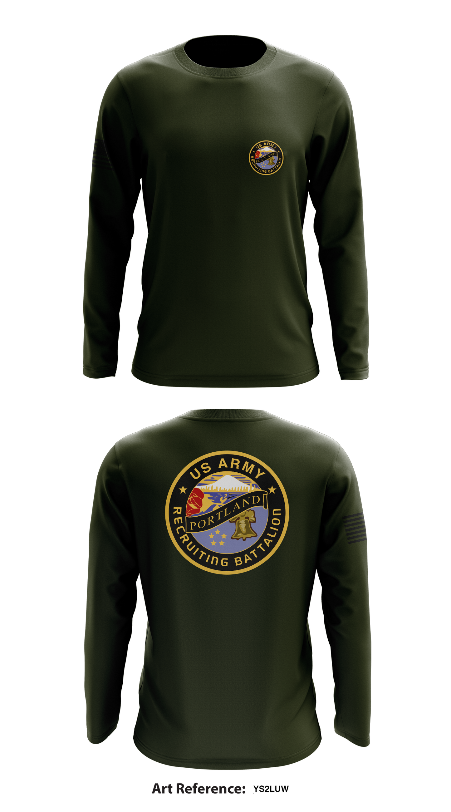 US Army Recruiting BN - Portland Store 1 Core Men's LS Performance Tee - ys2Luw