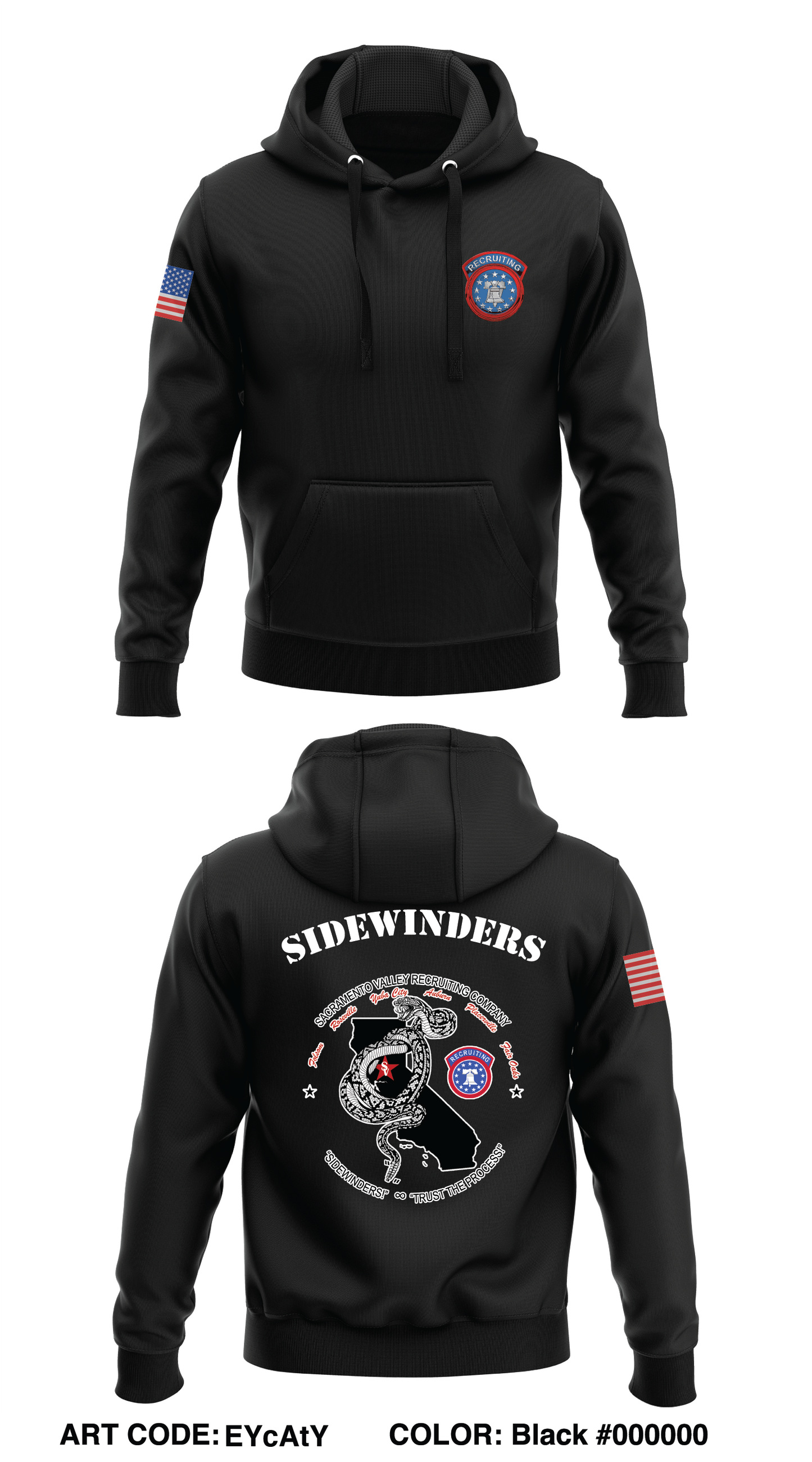SAC VALLEY ARMY RCTG CO Store 1 Core Men's Hooded Performance Sweatshirt - EYcAtY
