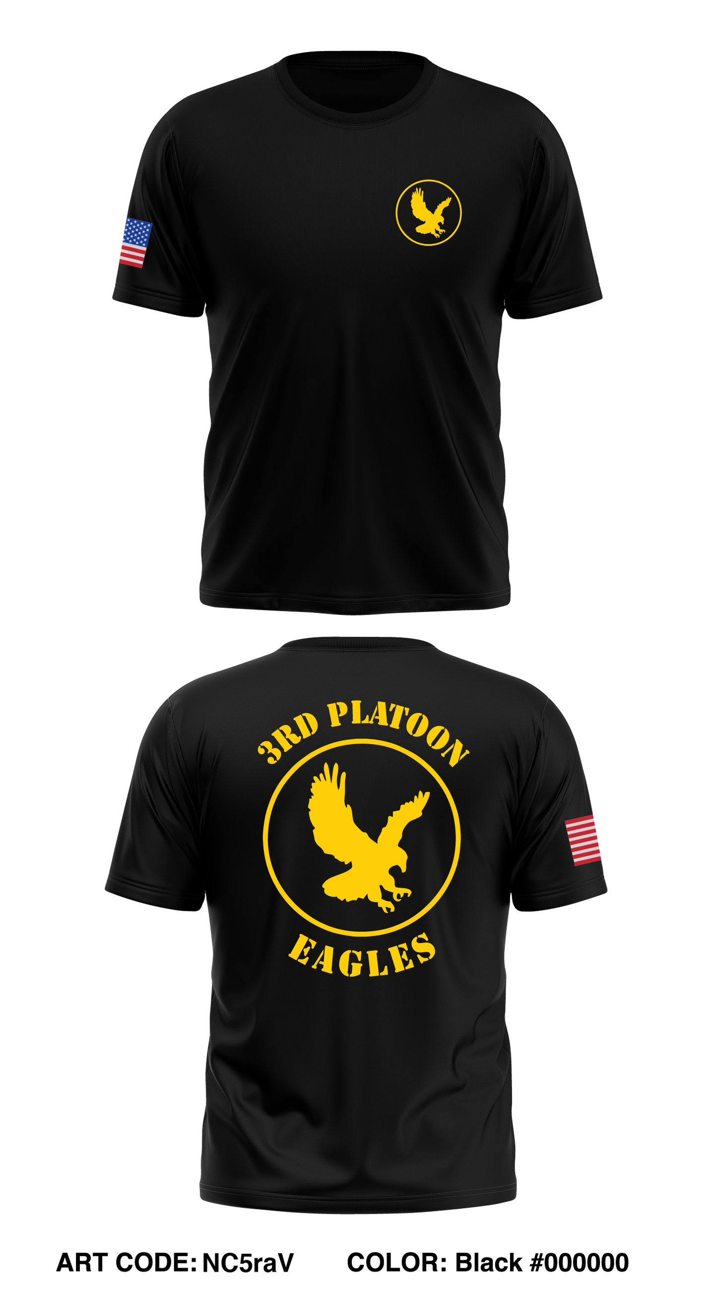 3rd Platoon Eagles Store 1 Core Men's SS Performance Tee - NC5raV
