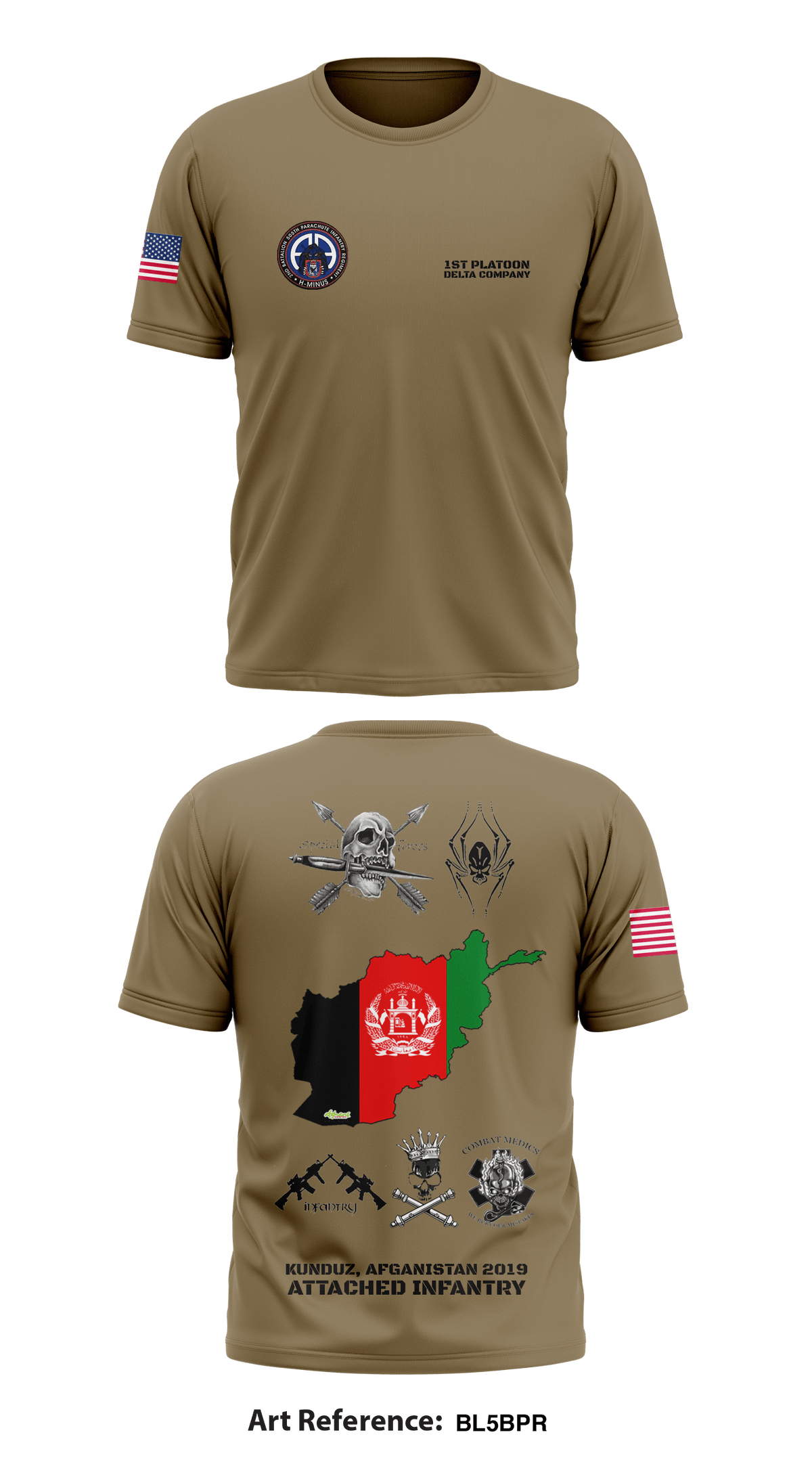 1ST PLT DELTA COMPANY 3-505 ATTACHED INFANTRY Core Men's SS Performance Tee - bL5BpR