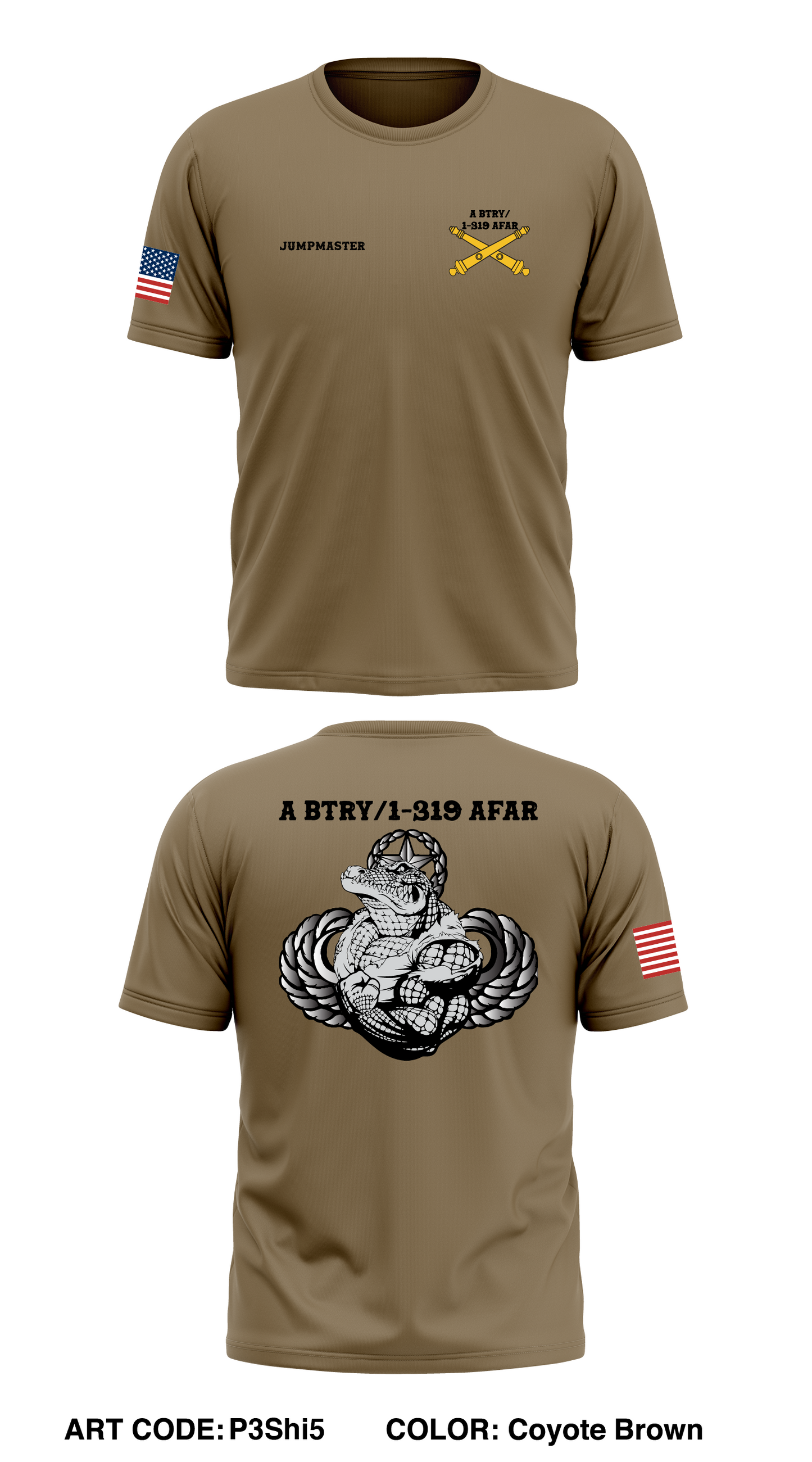 A BTRY/1-319 AFAR Store 1 Core Men's SS Performance Tee - P3Shi5