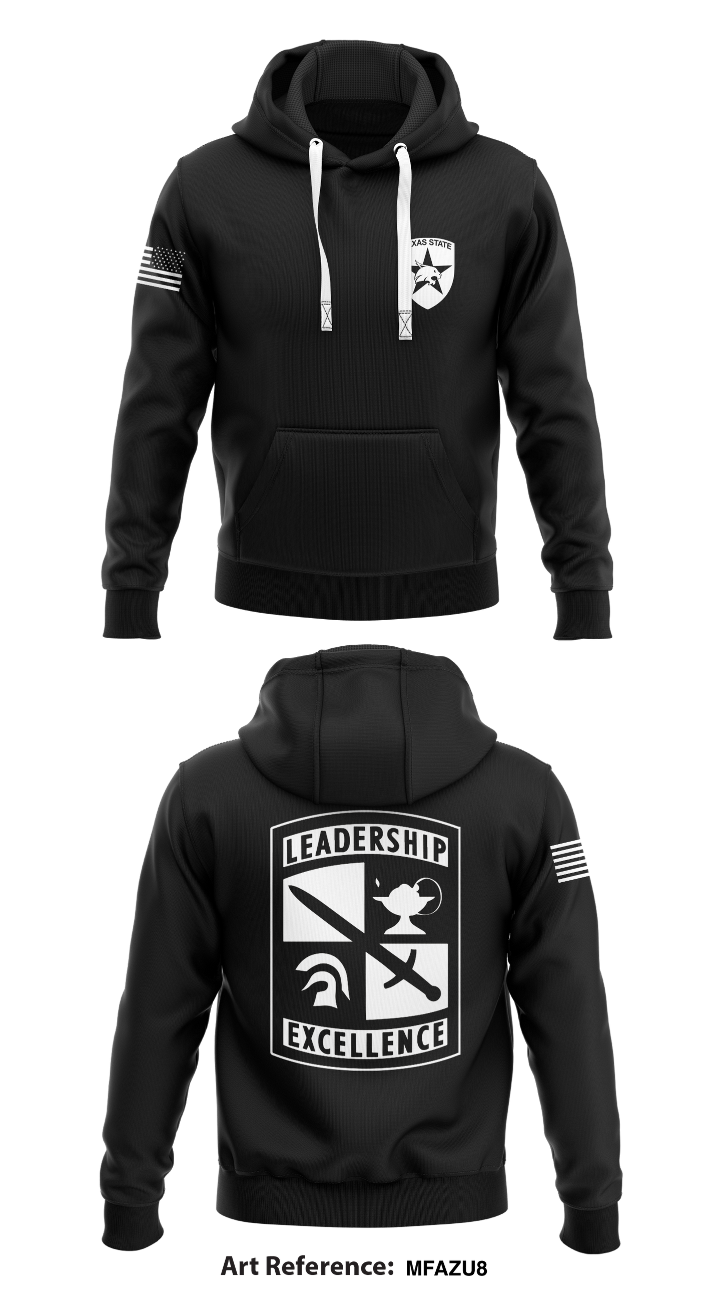 TEXAS STATE ROTC Store 1 Core Men's Hooded Performance Sweatshirt - mfazU8