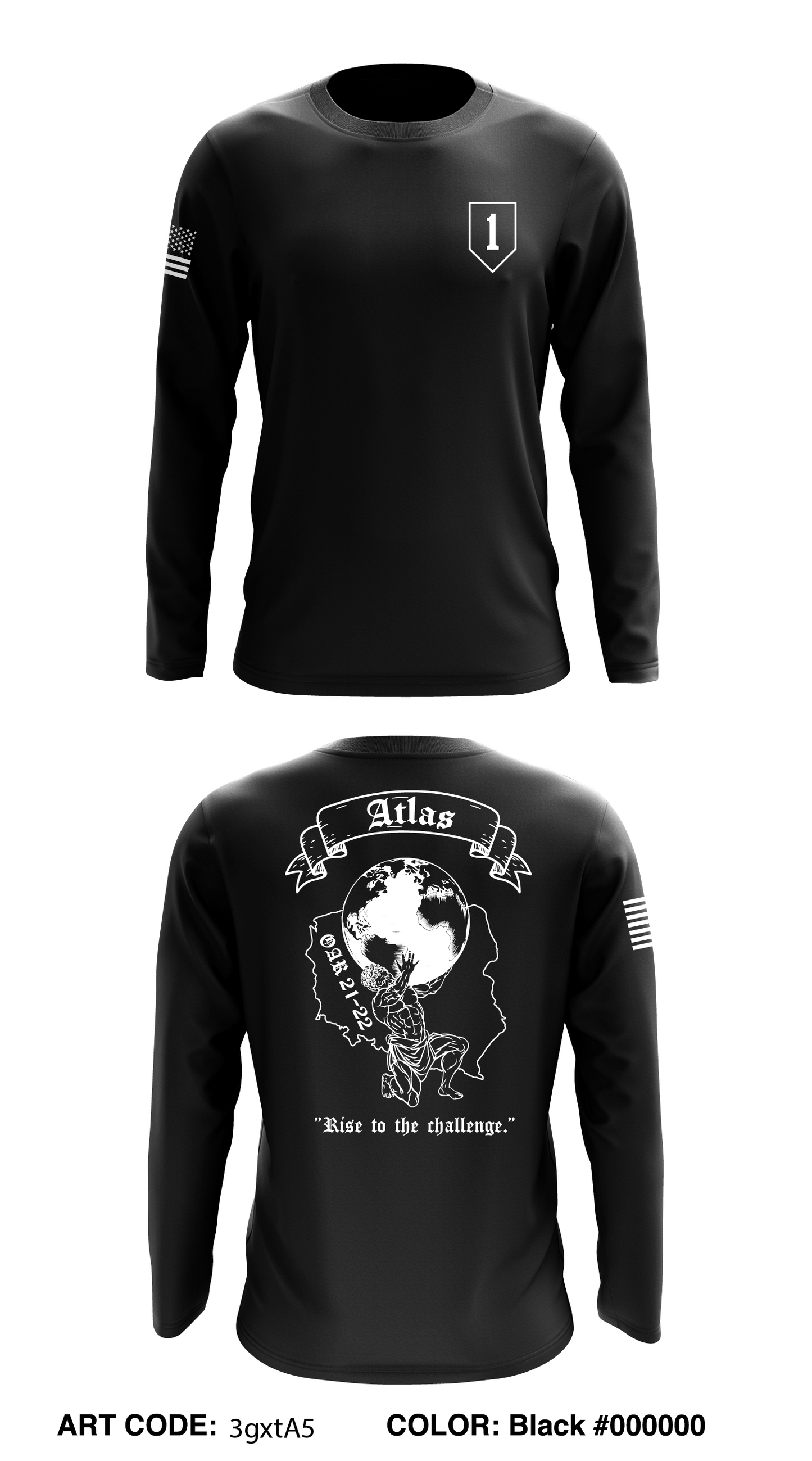 A Co, 101 BSB, 1 ABCT Store 1 Core Men's LS Performance Tee - 3gxtA5