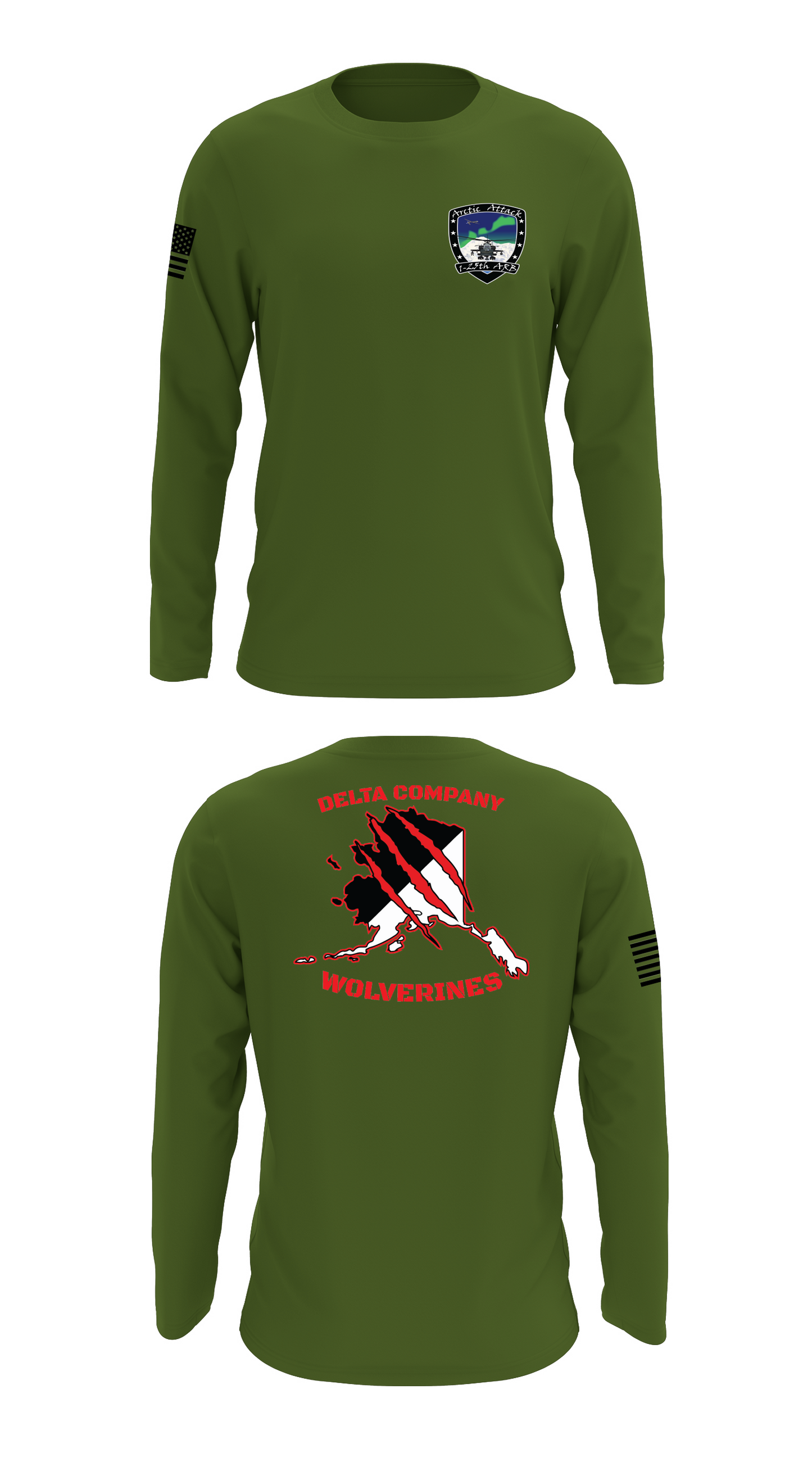 Delta Company, 1-25th Attack Battalion Store 1 Core Men's LS Performance Tee - 90281375275