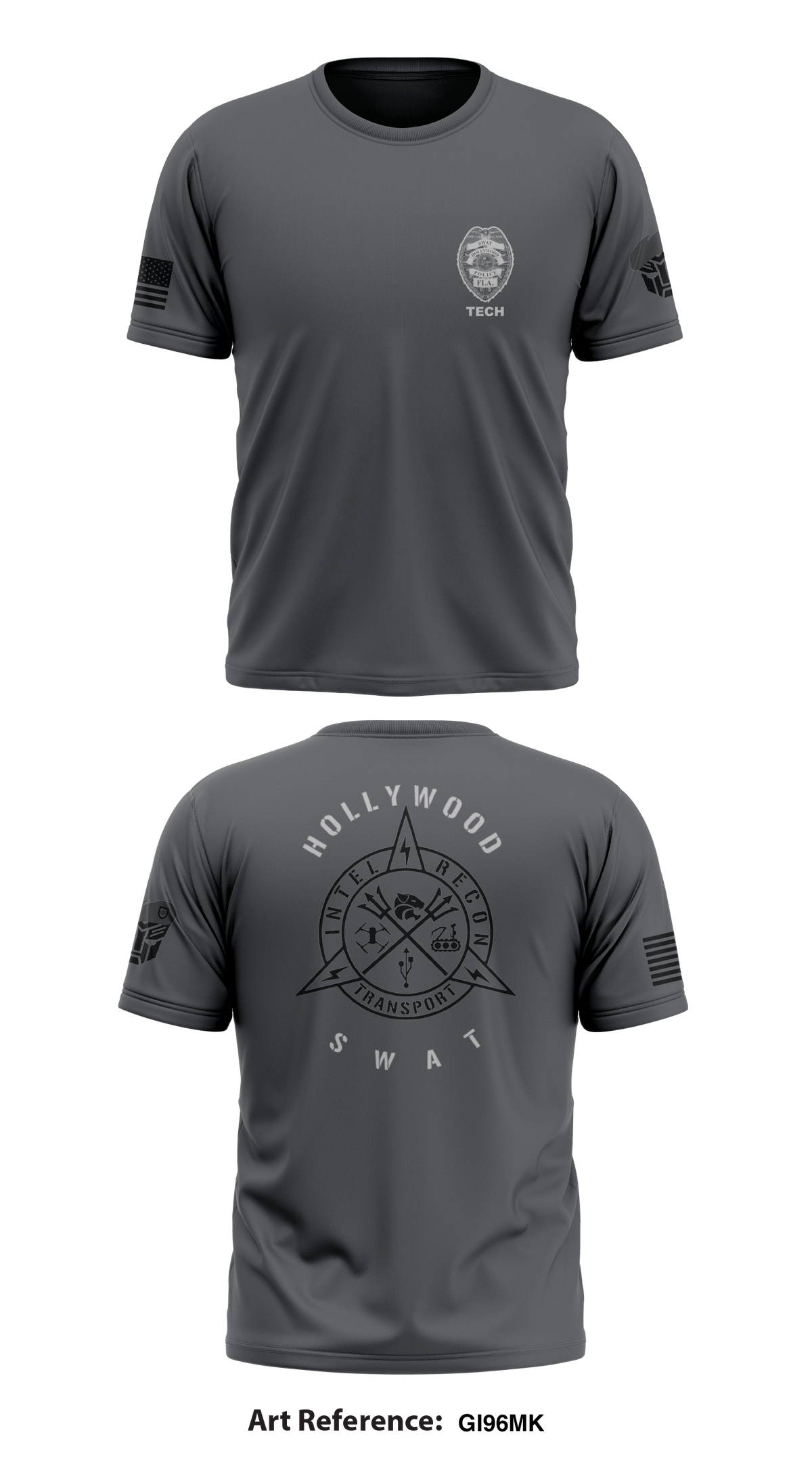 Hollywood police Store 1 Core Men's SS Performance Tee - gI96mK