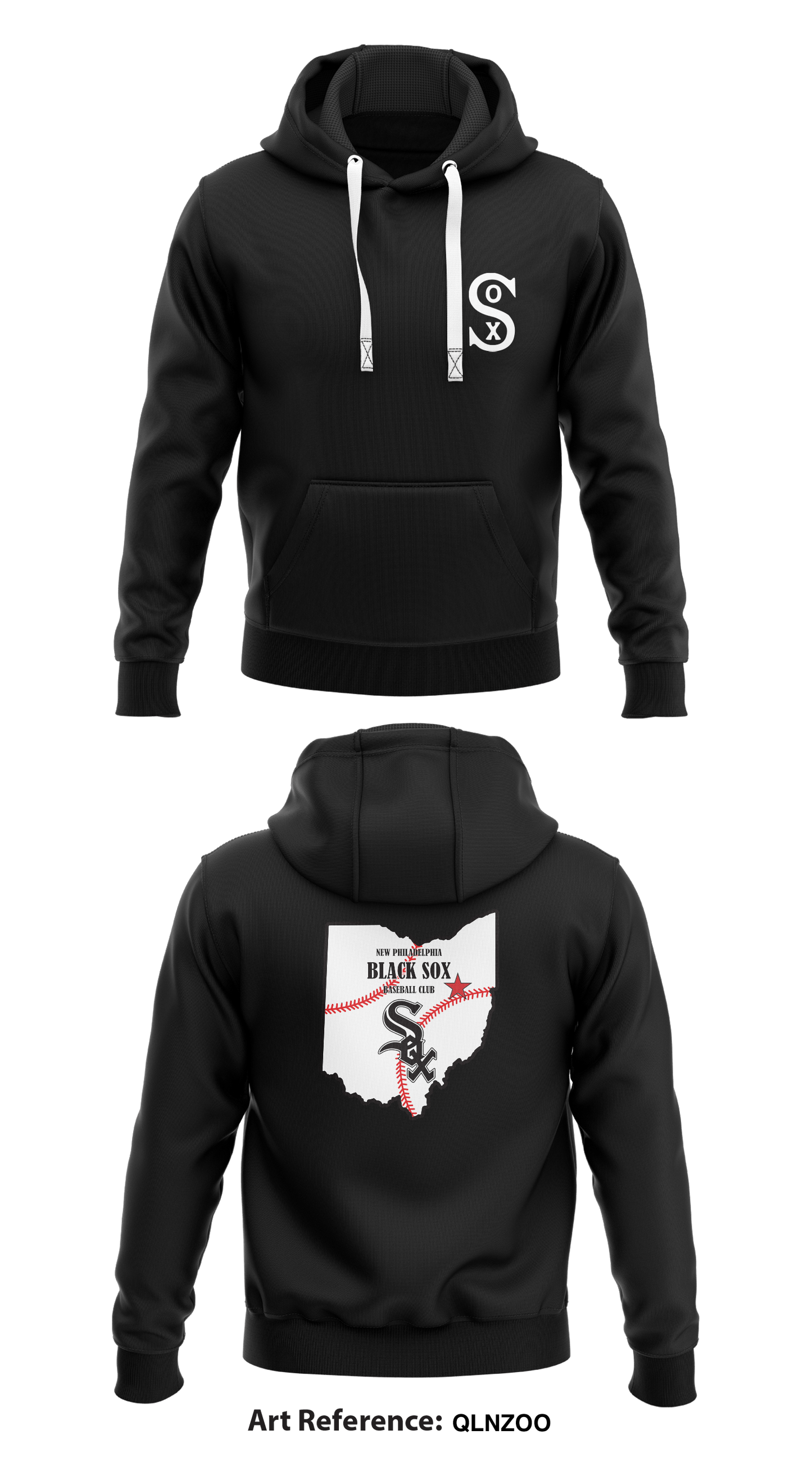 New Philadelphia Black Sox Store 1 Core Men's Hooded Performance Sweatshirt - qLnZOO