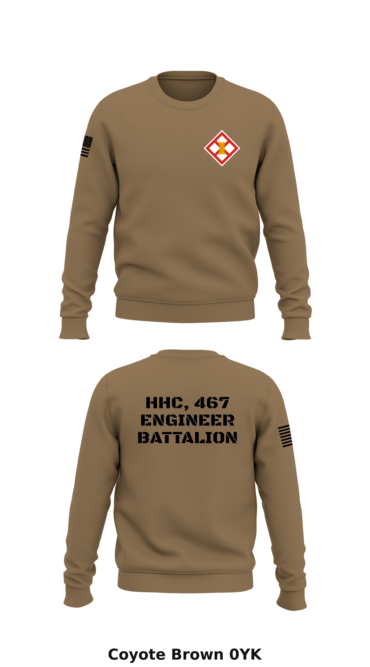 HHC, 467 Engineer Battalion Store 1 Core Men's Crewneck Performance Sweatshirt - 0YK
