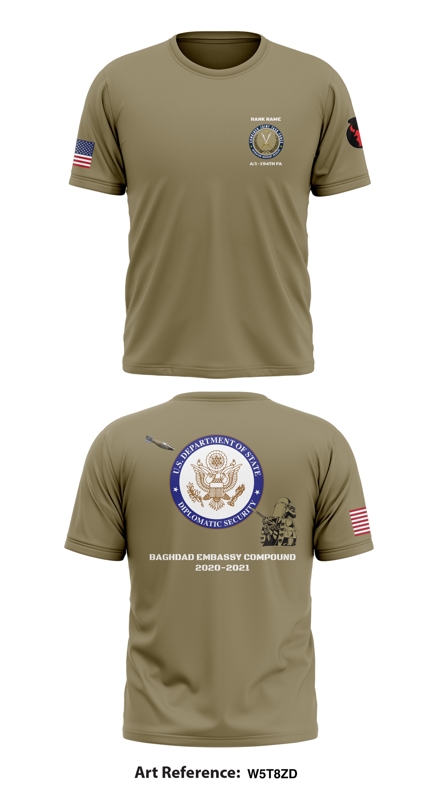 CUSTOM - Alpha Battery 1-194th FA Store 1 Core Men's SS Performance Tee - w5t8zD