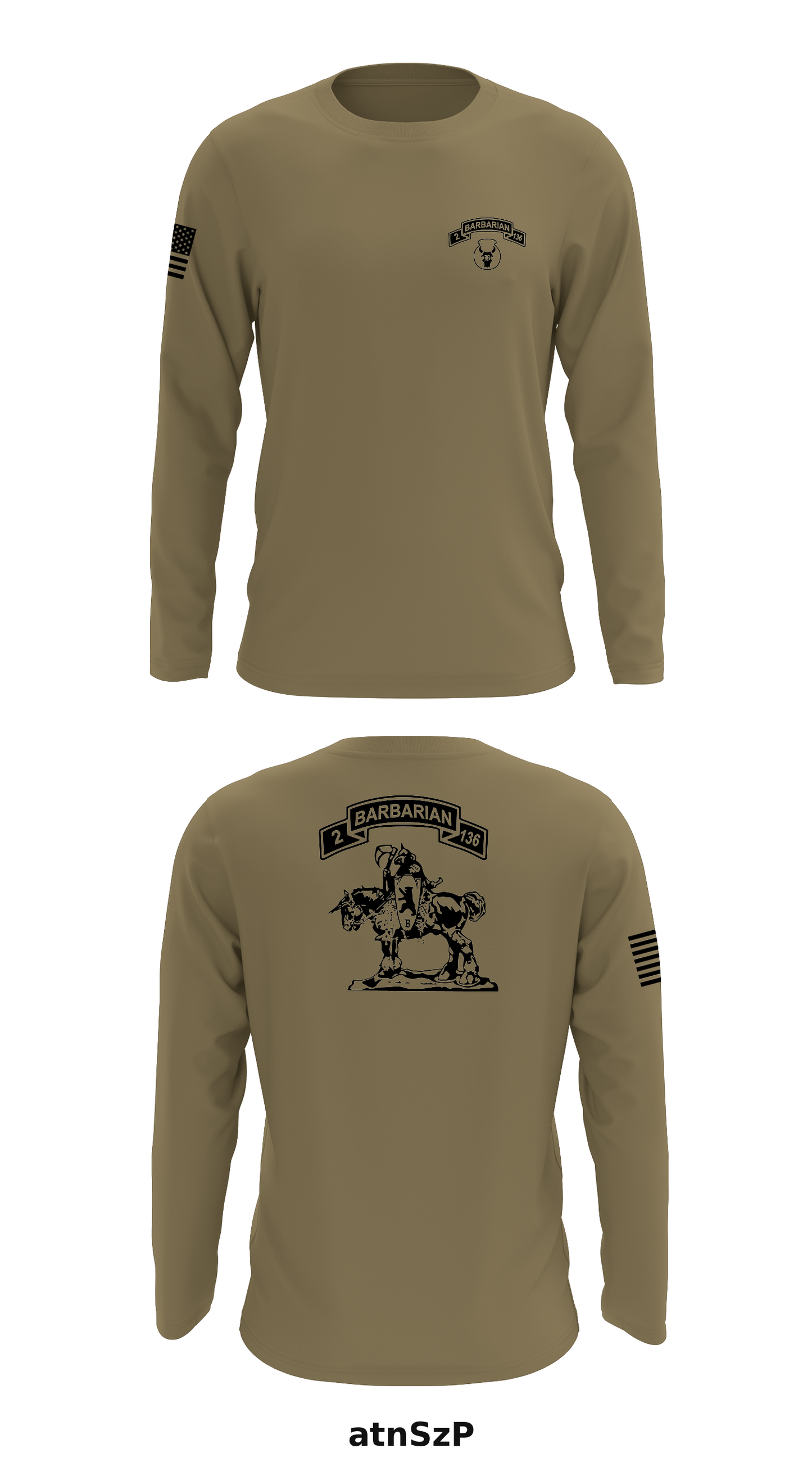 2-136 B Co Store 1 Core Men's LS Performance Tee - atnSzP