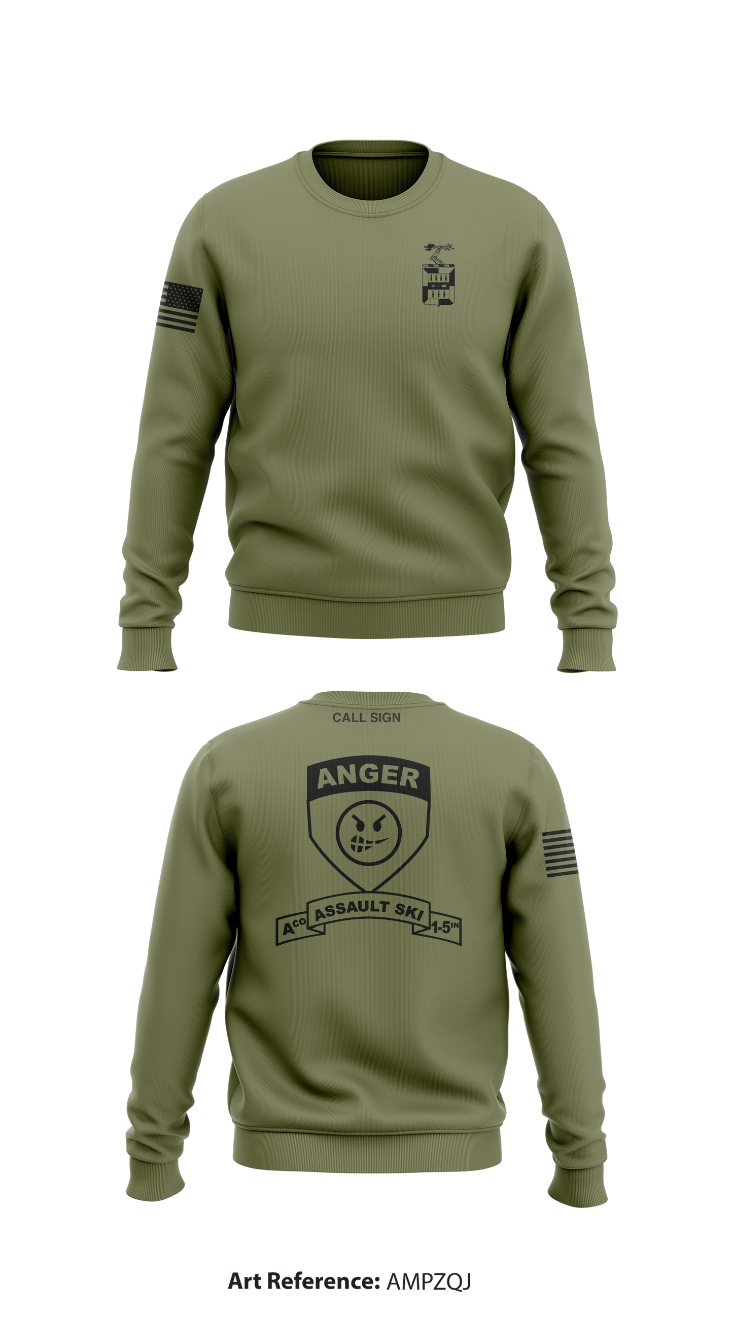 Anger Company/1-5IN Store 1 Core Men's Crewneck Performance Sweatshirt - amPzqJ