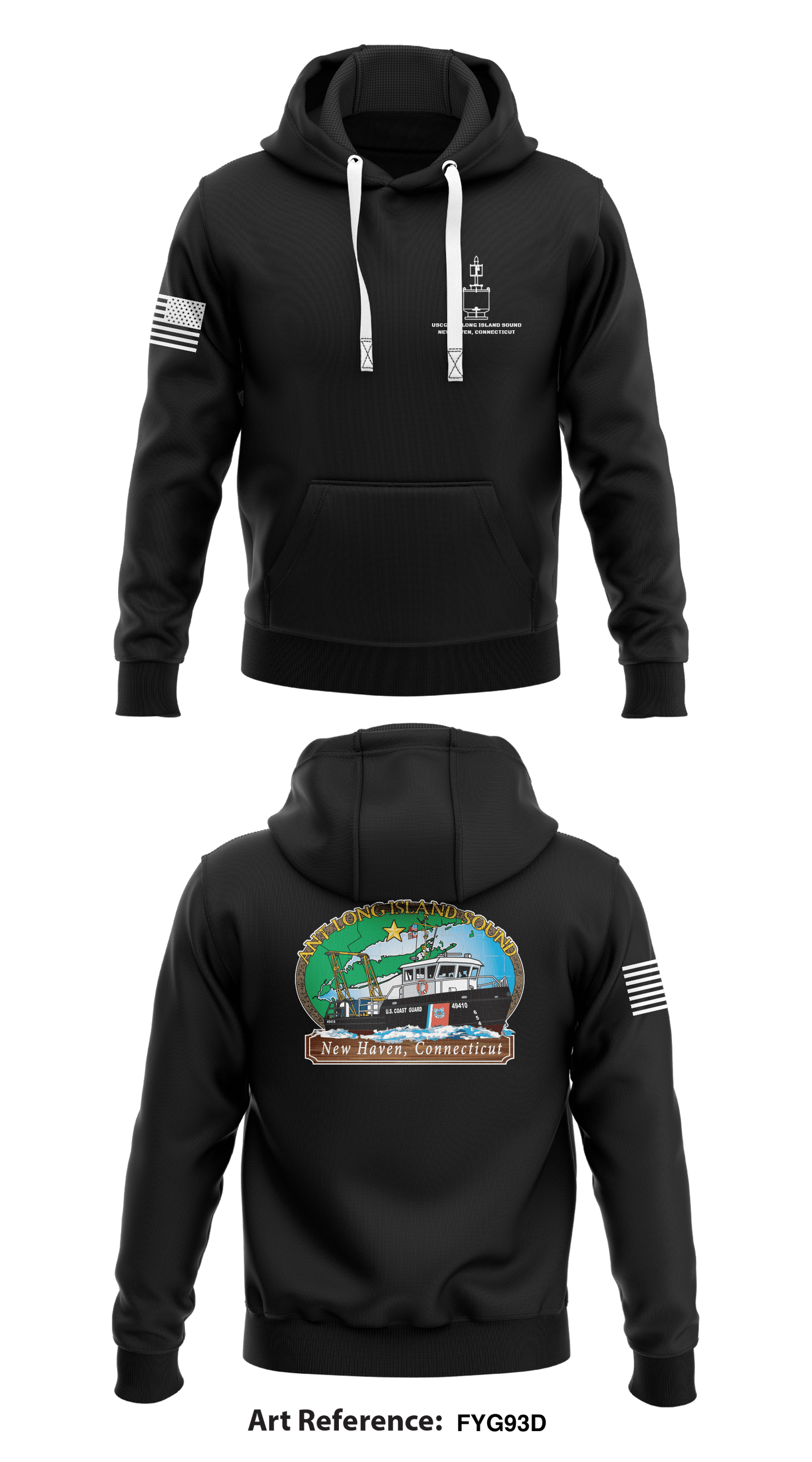 USCG ANT Long Island Sound Store 1 Core Men's Hooded Performance Sweatshirt - FyG93D