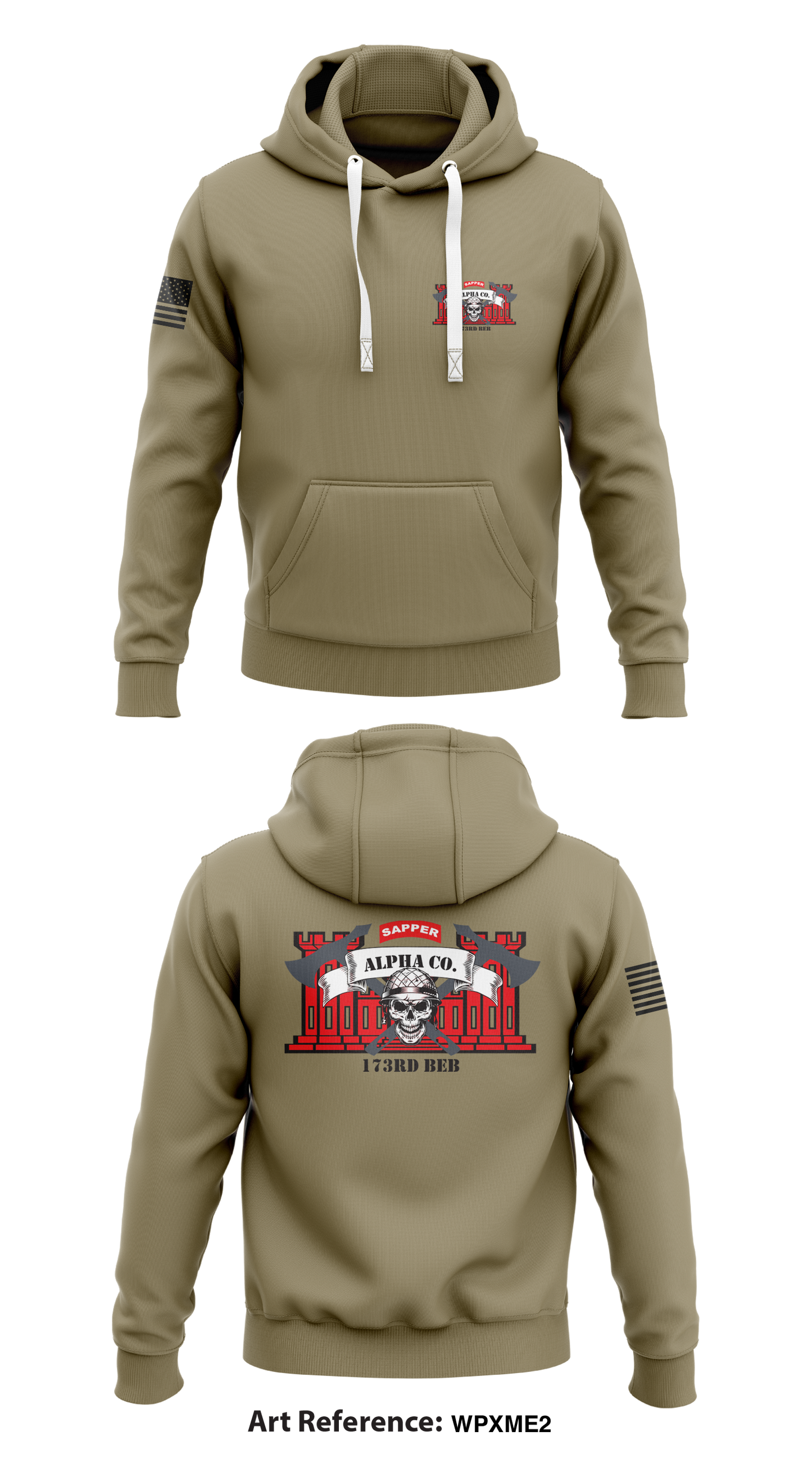 A CO 173rd BEB Store 1 Core Men's Hooded Performance Sweatshirt - wpxme2