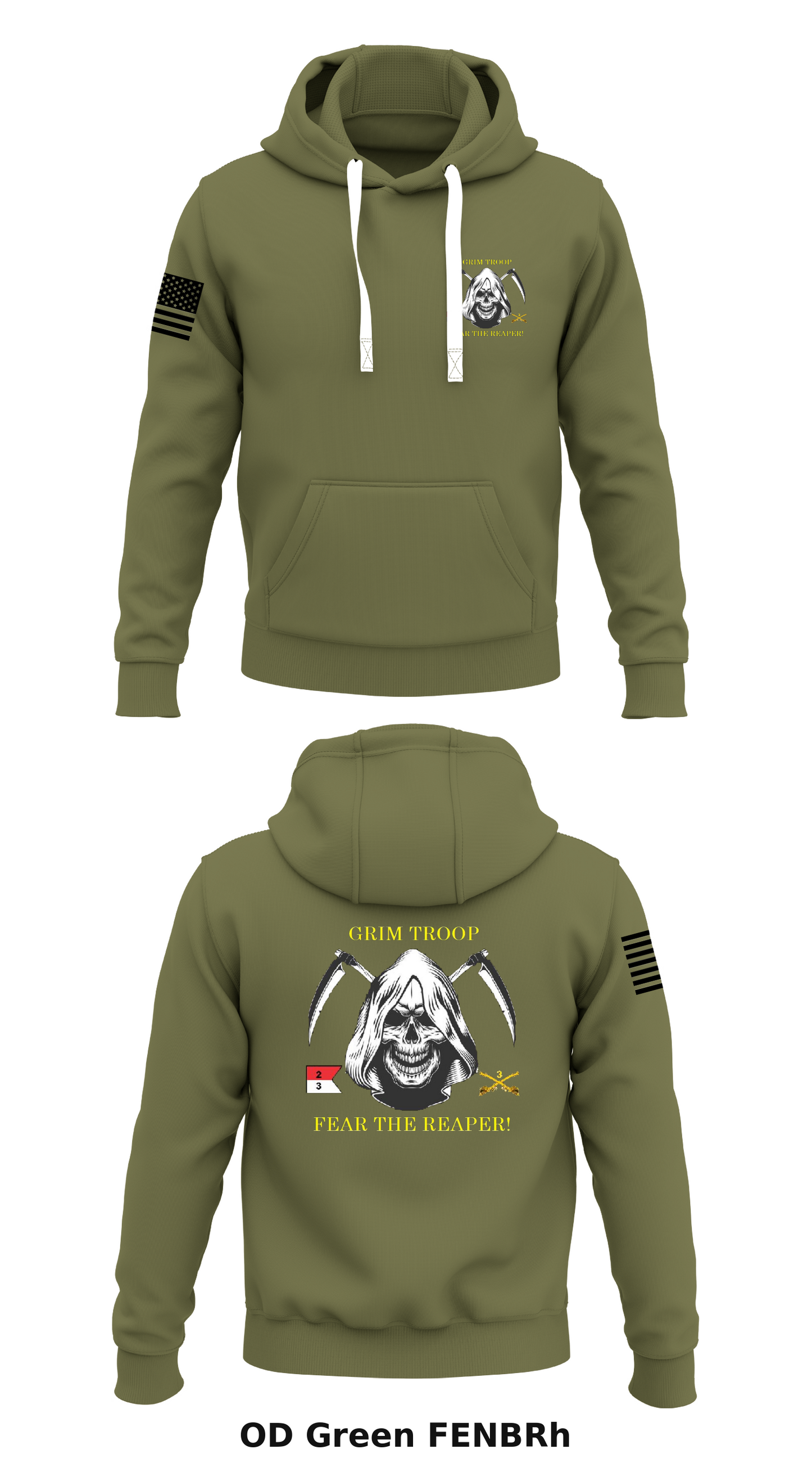 Grim Troop, 2/3d Cavalry Regiment Store 1 Core Men's Hooded Performance Sweatshirt - FENBRh
