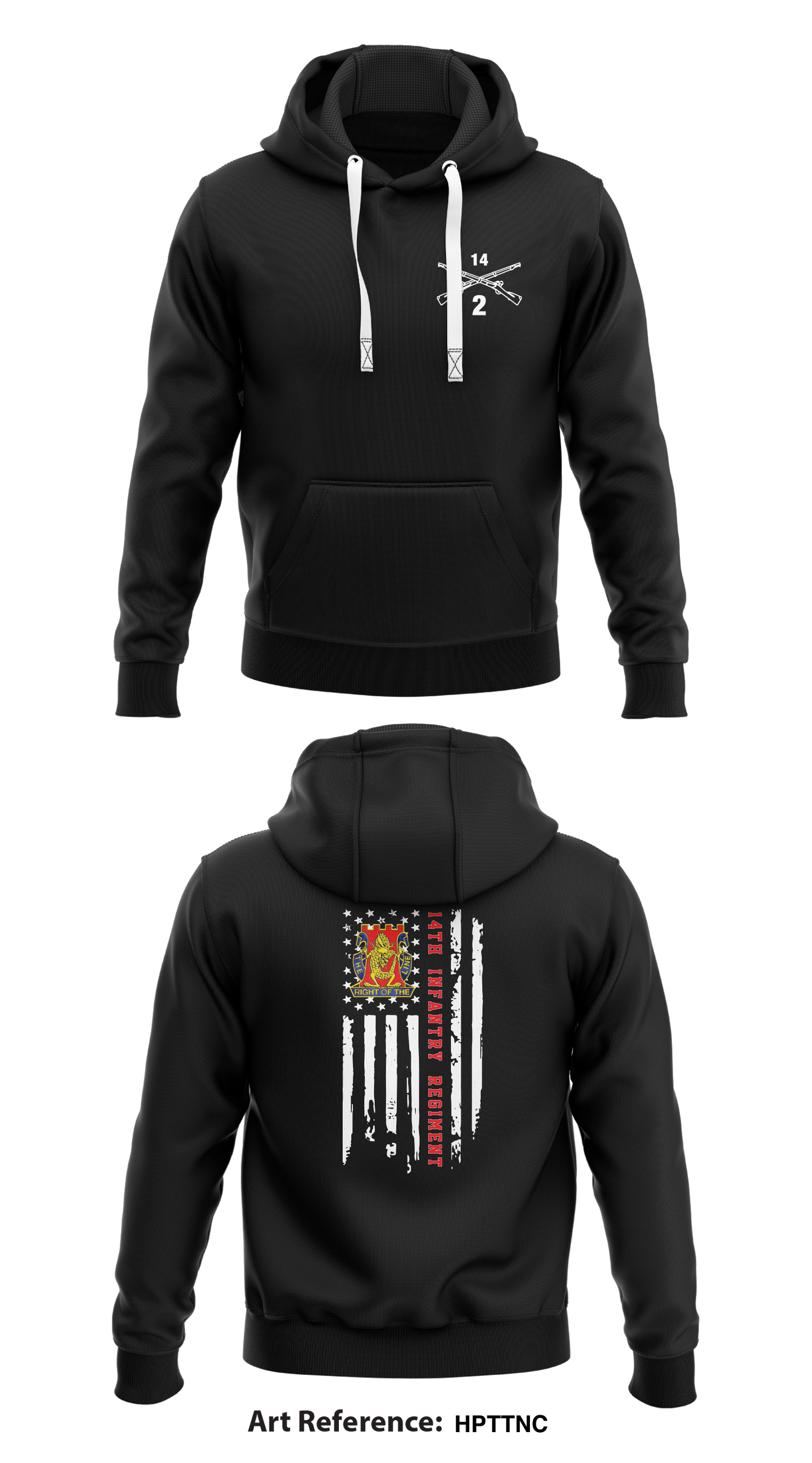 2-14 Infantry Battalion Store 1 Core Men's Hooded Performance Sweatshirt - HpTtNC