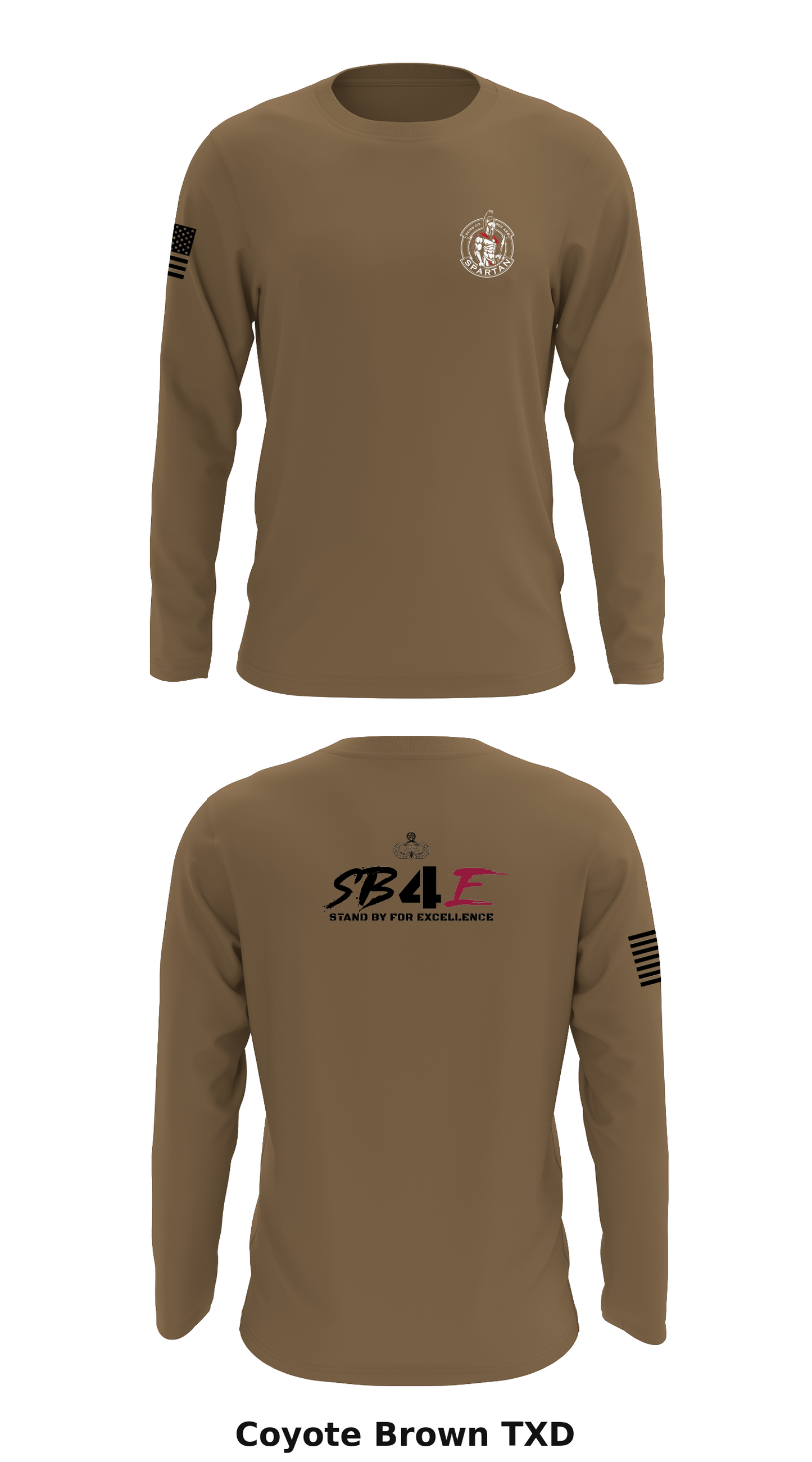 ECHO COMPANY "SPARTANS", 307th AEB Store 1 Core Men's LS Performance Tee - TXD