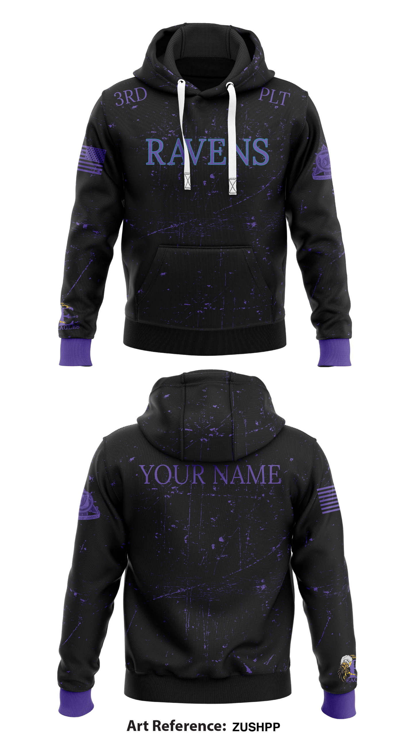 3RD PLT Ravens Store 1 Core Men's Hooded Performance Sweatshirt - ZuShpp