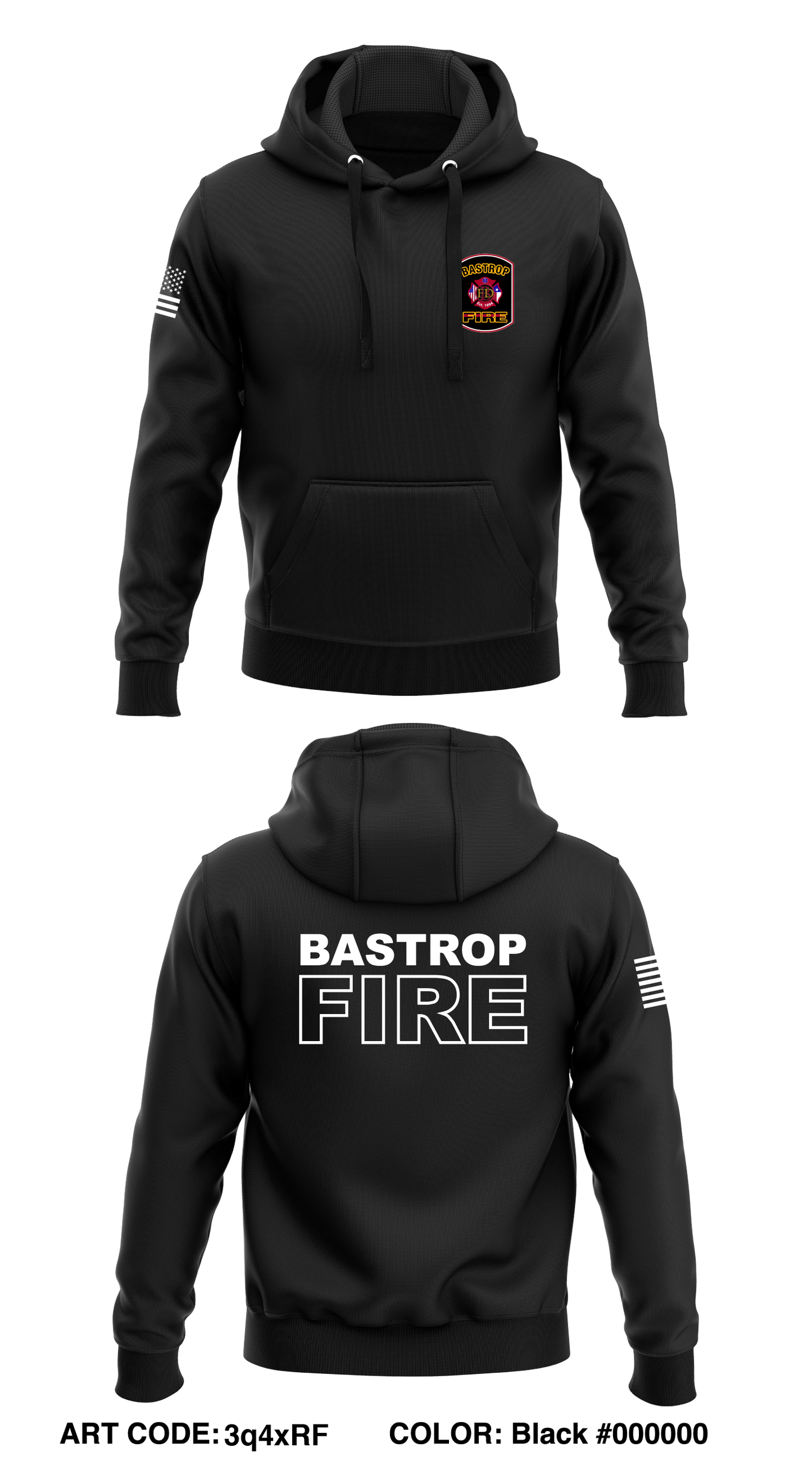 Bastrop Fire Store 1 Core Men's Hooded Performance Sweatshirt - 3q4xRF