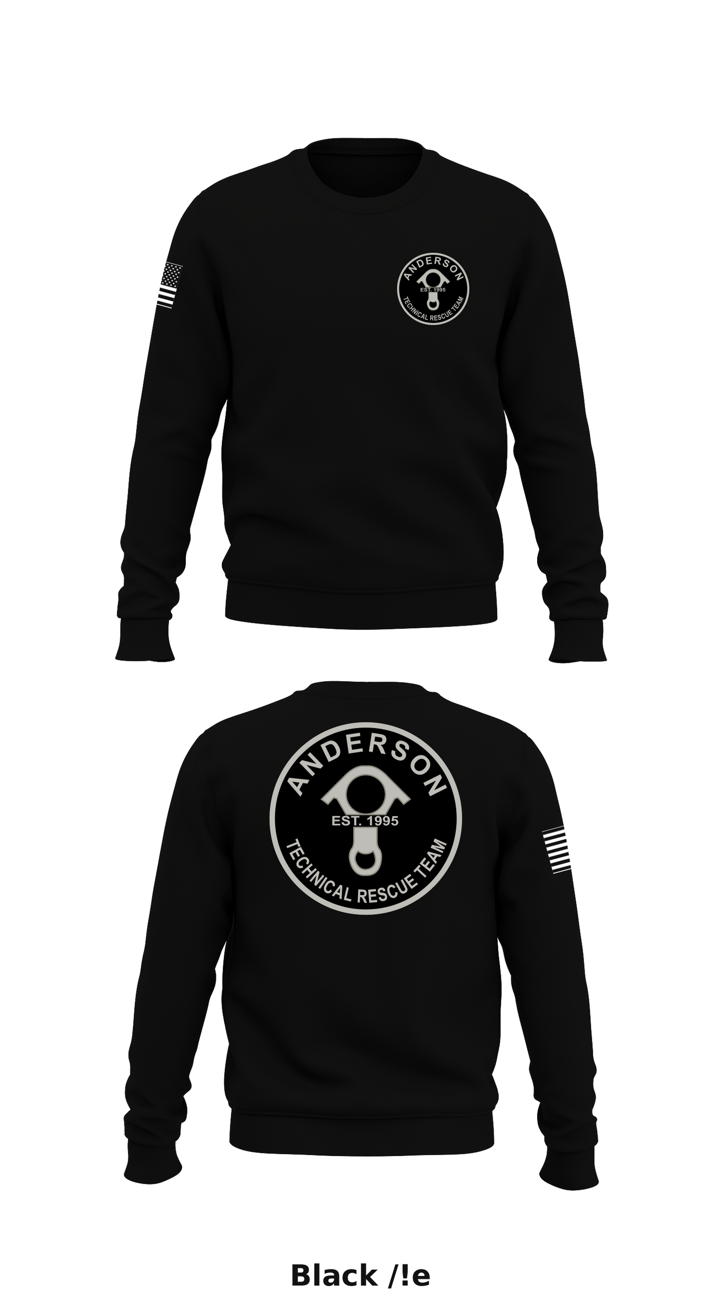 Anderson Technical Rescue Team Store 1 Core Men's Crewneck Performance Sweatshirt - /!e