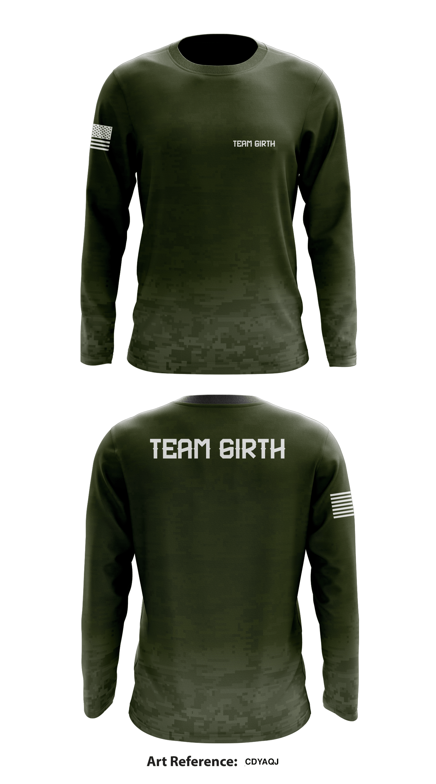 Team Girth Store 1 Core Men's LS Performance Tee - cdyAQJ
