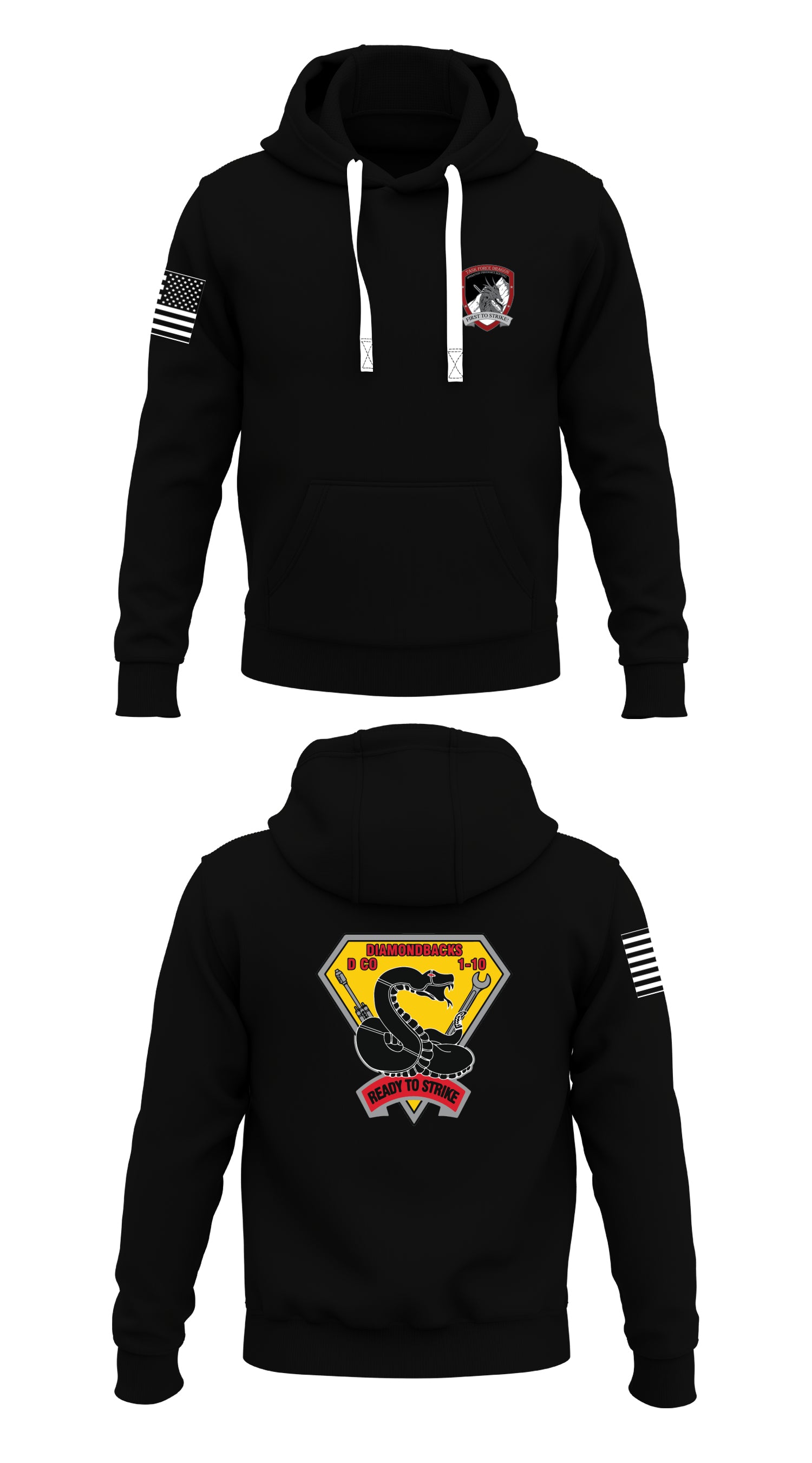 savicustoms D Company Diamondbacks Store 1 Core Men's Hooded Performance Sweatshirt - 48540595635 M