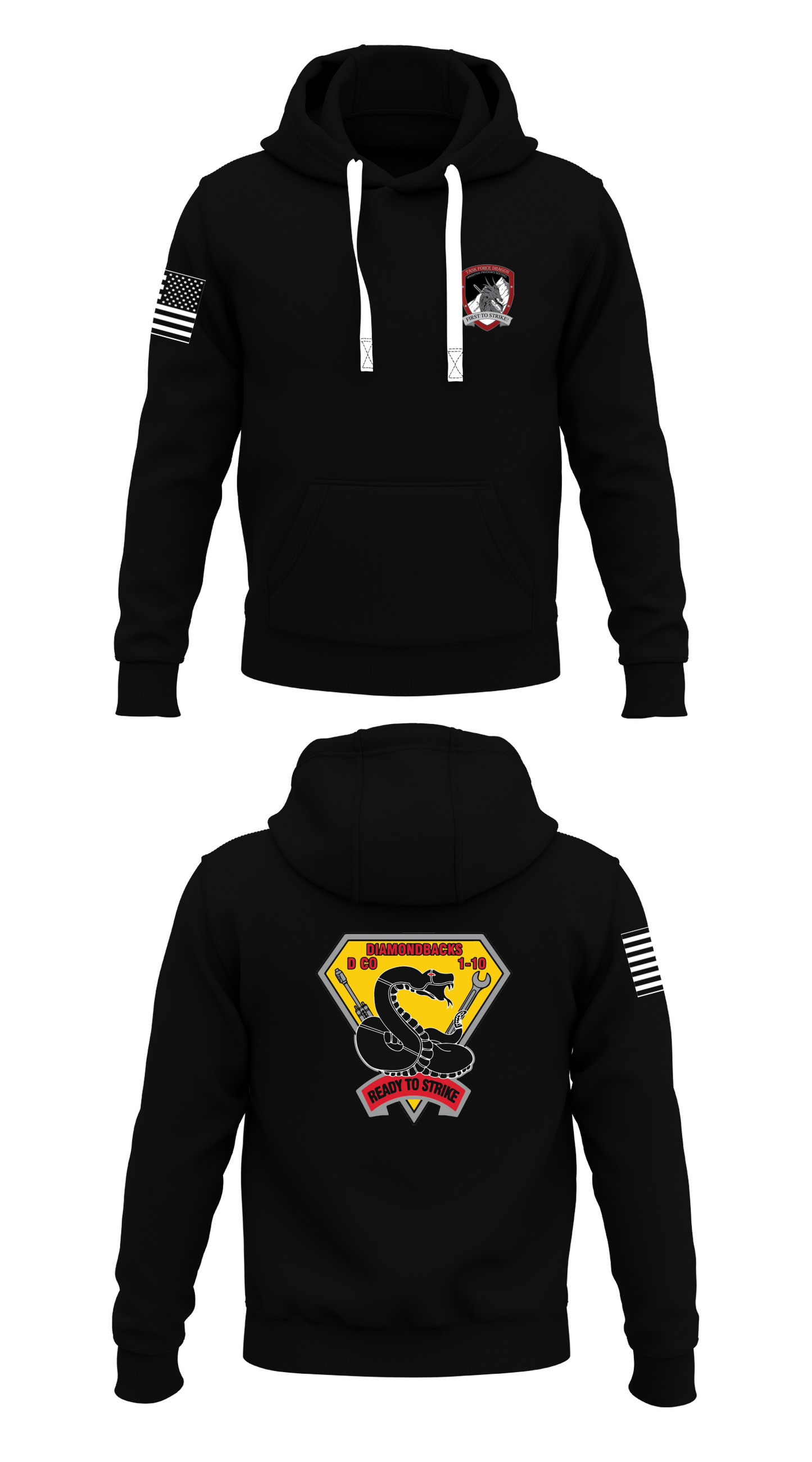 D Company Diamondbacks Store 1 Core Men's Hooded Performance Sweatshirt - 48540595635