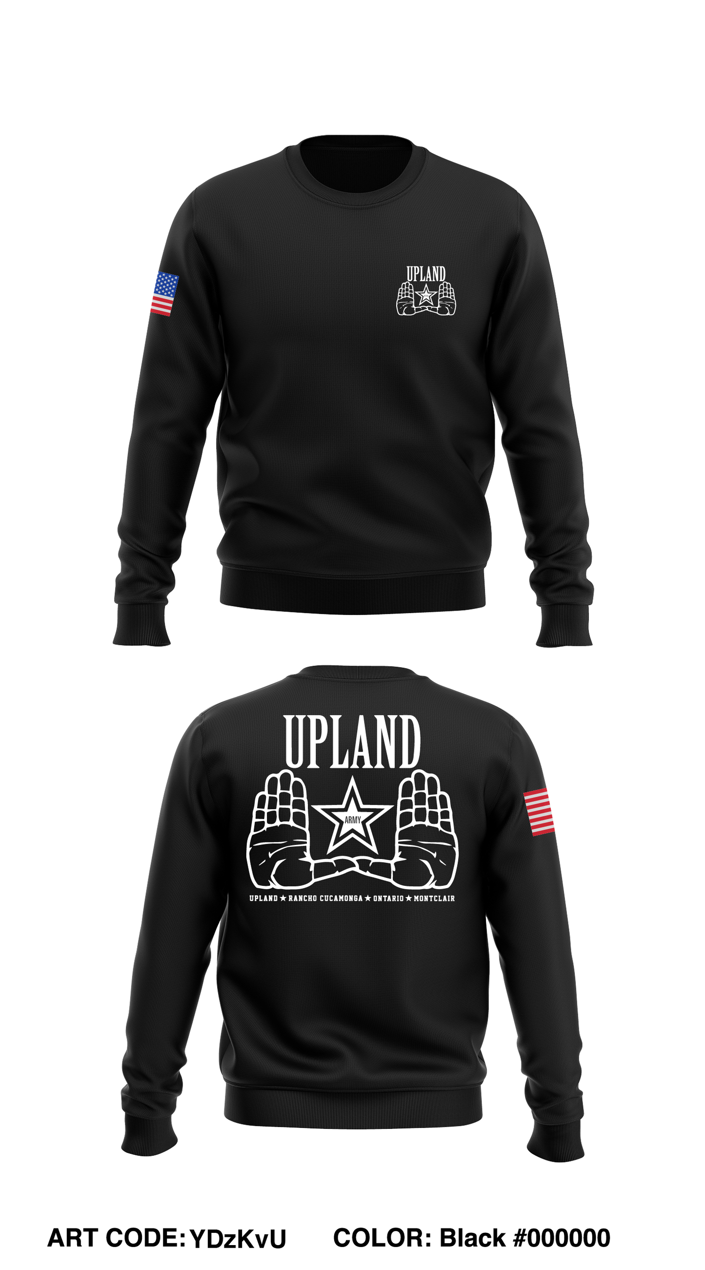 Upland Army Recruiting Station Store 1 Core Men's Crewneck Performance Sweatshirt - YDzKvU