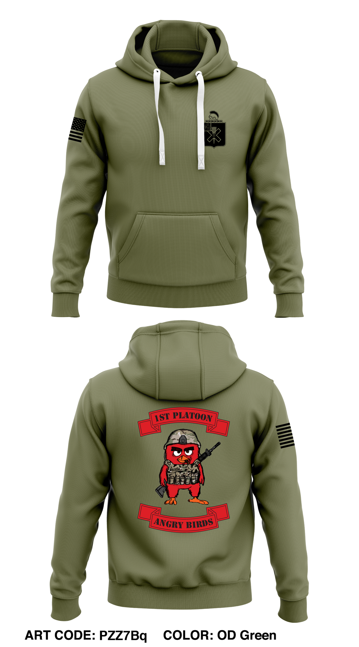 1st PLT, D Co, 1-32 IN, 1st BCT, 1th MTN DIV Store 1 Core Men's Hooded Performance Sweatshirt - PZZ7Bq