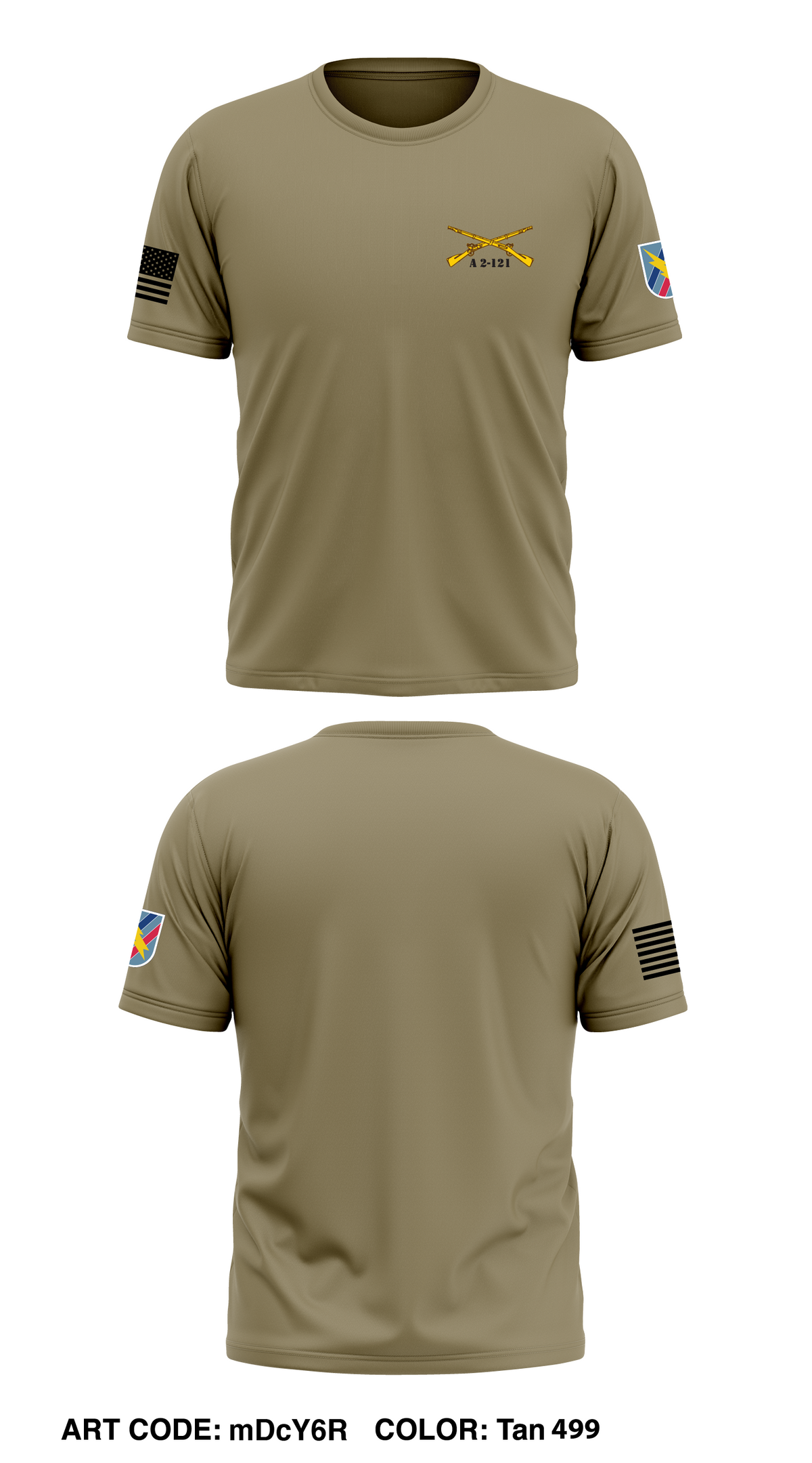 A Co 2-121 48th IBCT Store 1 Core Men's SS Performance Tee - mDcY6R