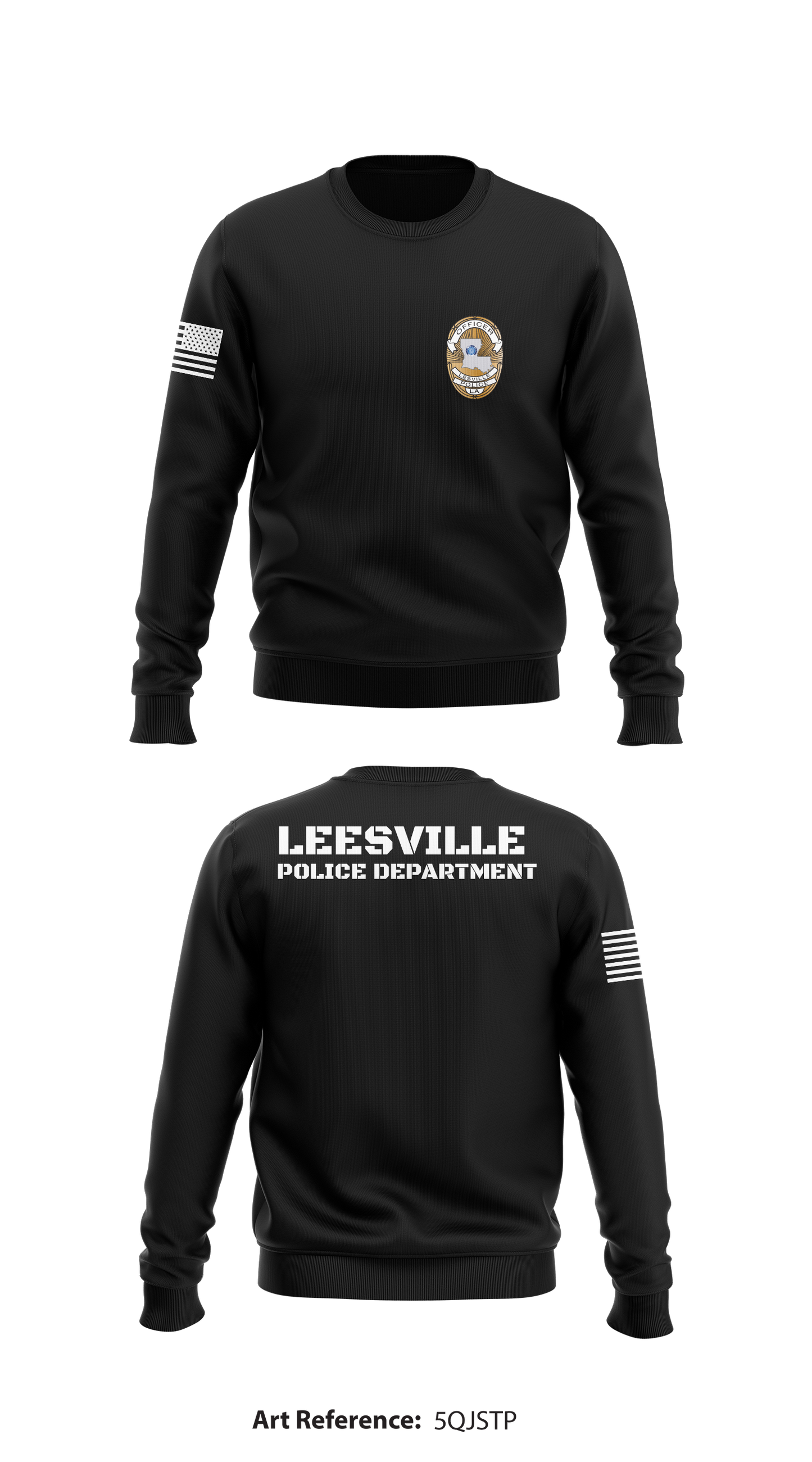 Leesville Police Department Store 1 Core Men's Crewneck Performance Sweatshirt - 5qjSTP
