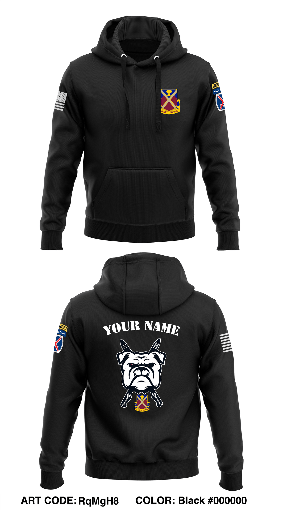 B Co, 1TH BSB, 1BCT Store 1 Core Men's Hooded Performance Sweatshirt - RqMgH8