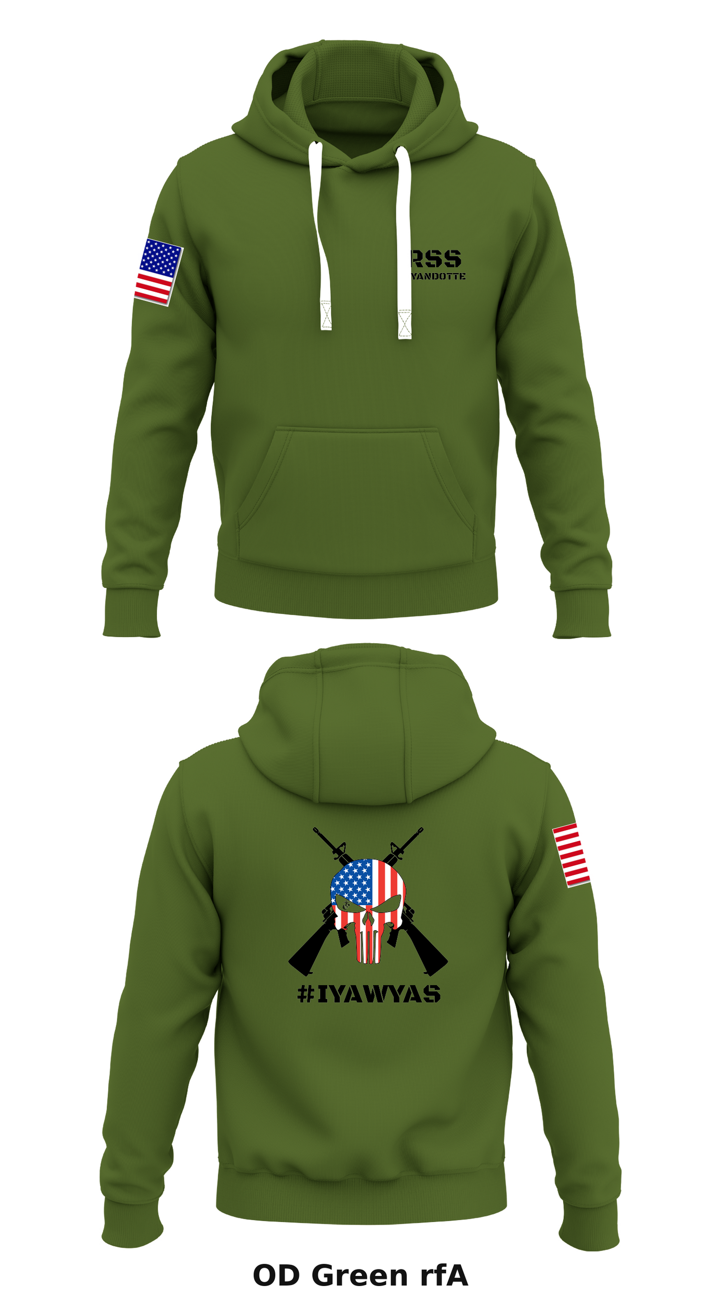Wyandotte Marines Store 1 Core Men's Hooded Performance Sweatshirt - rfA