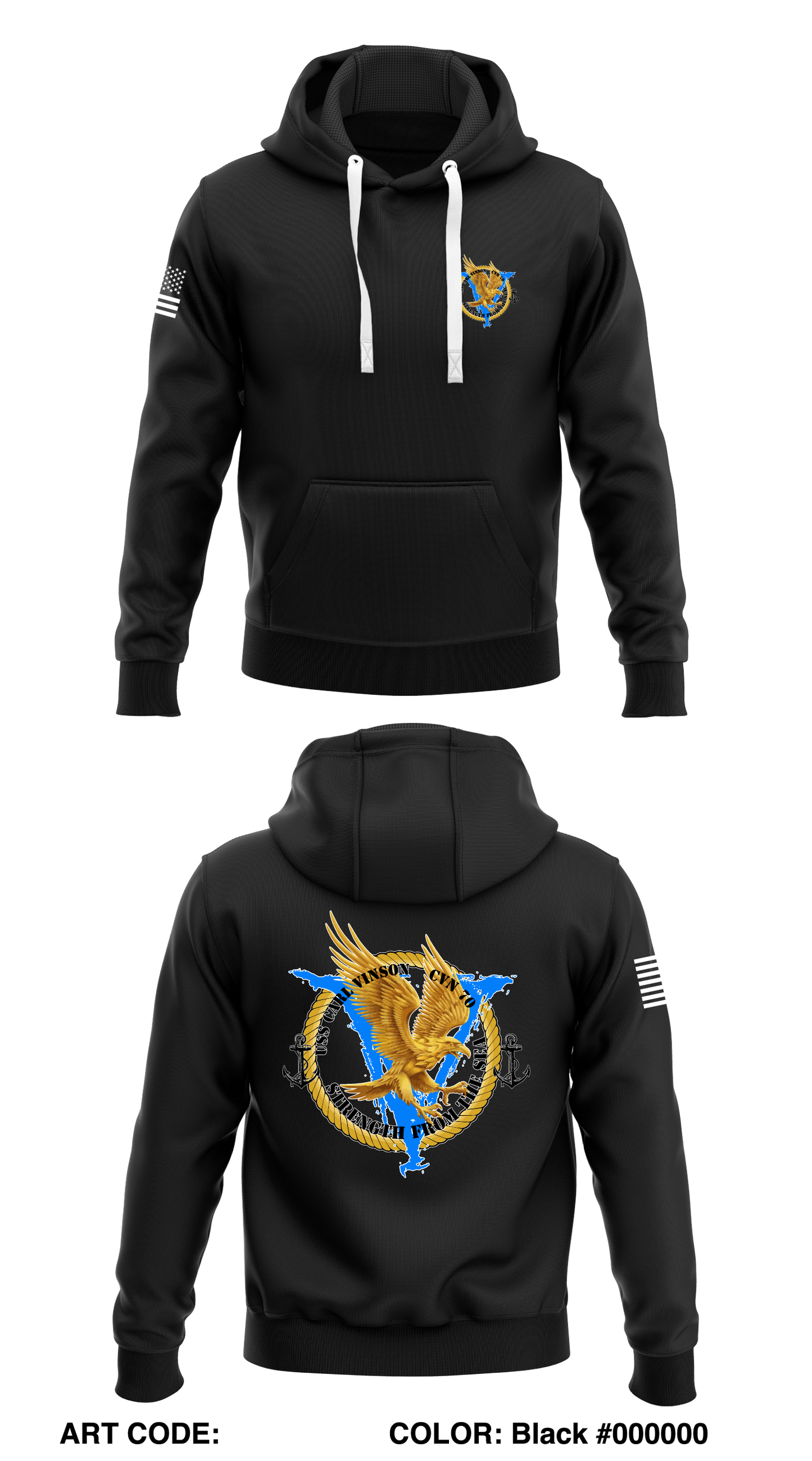 USS Carl Vinson Security Store 1 Core Men's Hooded Performance Sweatshirt - 3qaqgR