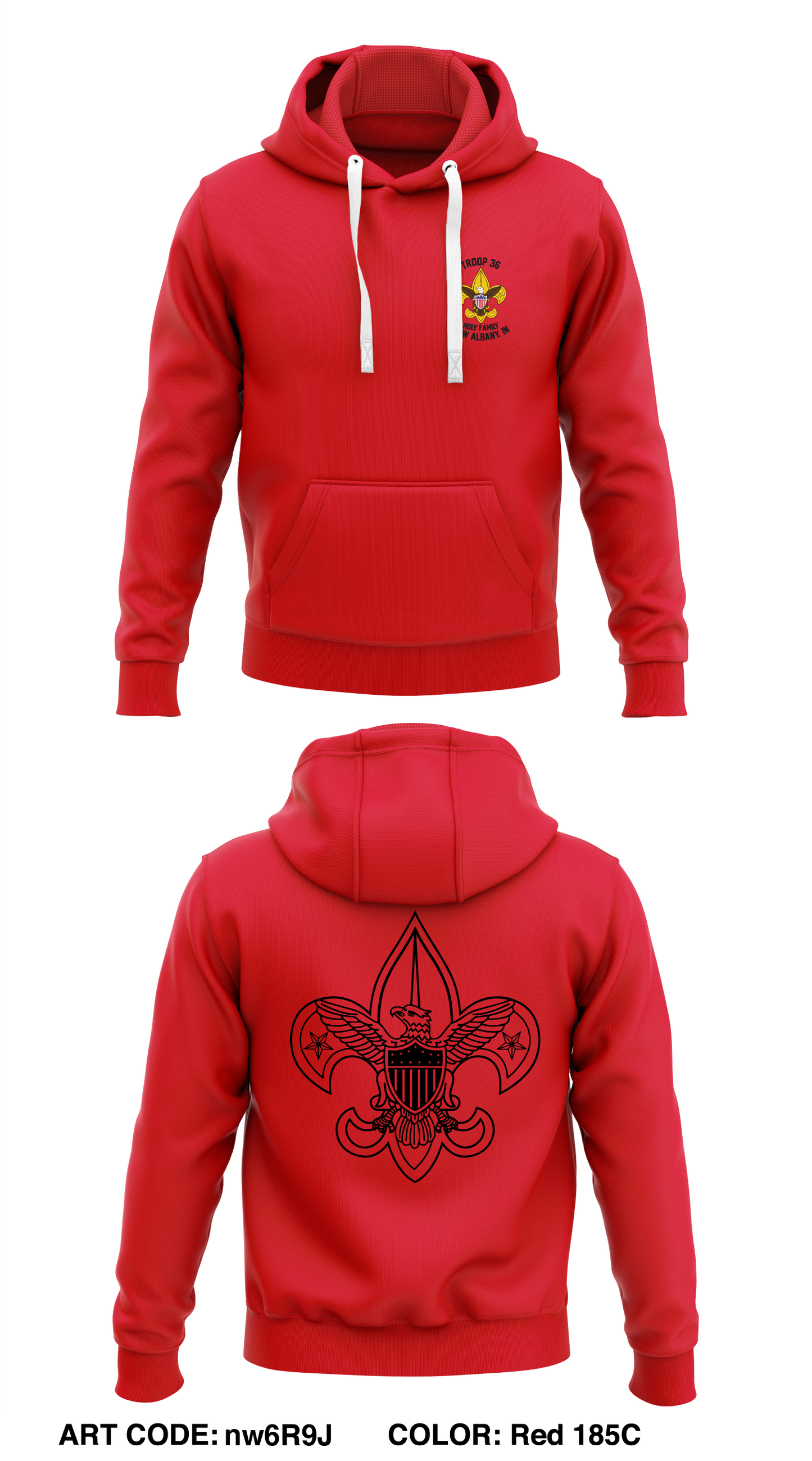 Troop 36 Store 1 Core Men's Hooded Performance Sweatshirt - nw6R9J
