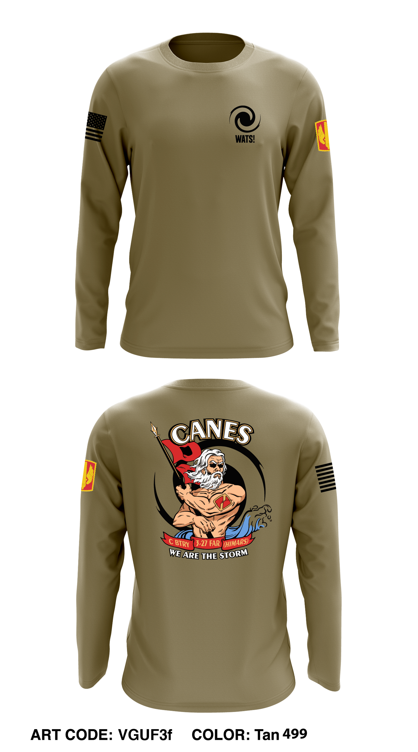 C BTRY / 3-27 FAR (HIMARS) Store 1 Core Men's LS Performance Tee - VGUF3f
