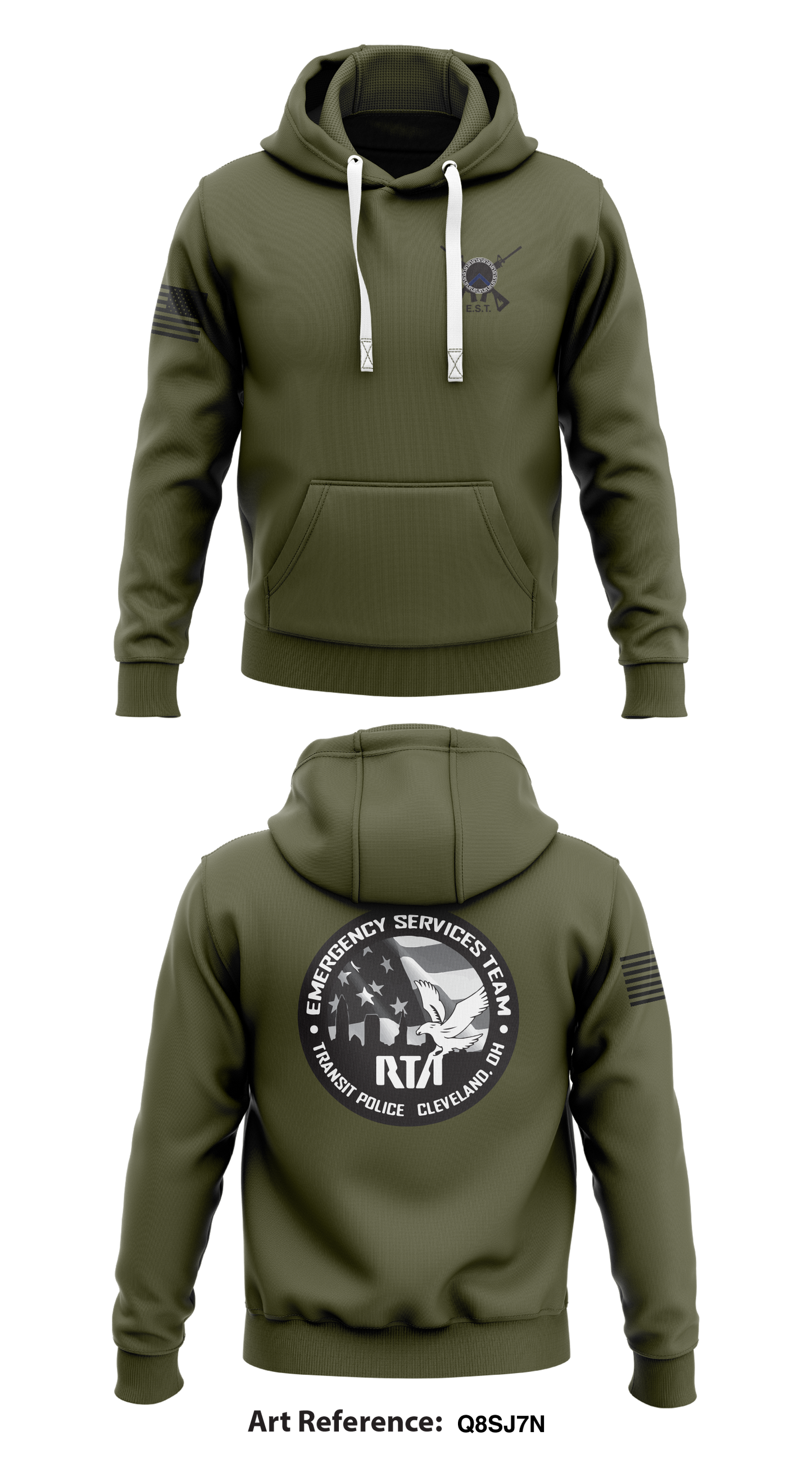 GCRTA Emergency Service Team (EST) Store 1 Core Men's Hooded Performance Sweatshirt - Q8SJ7N