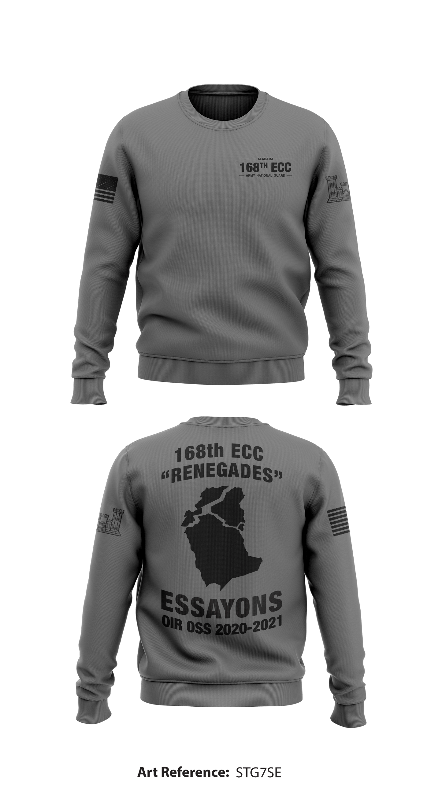 168TH EN CO Store 1 Core Men's Crewneck Performance Sweatshirt - STG7se