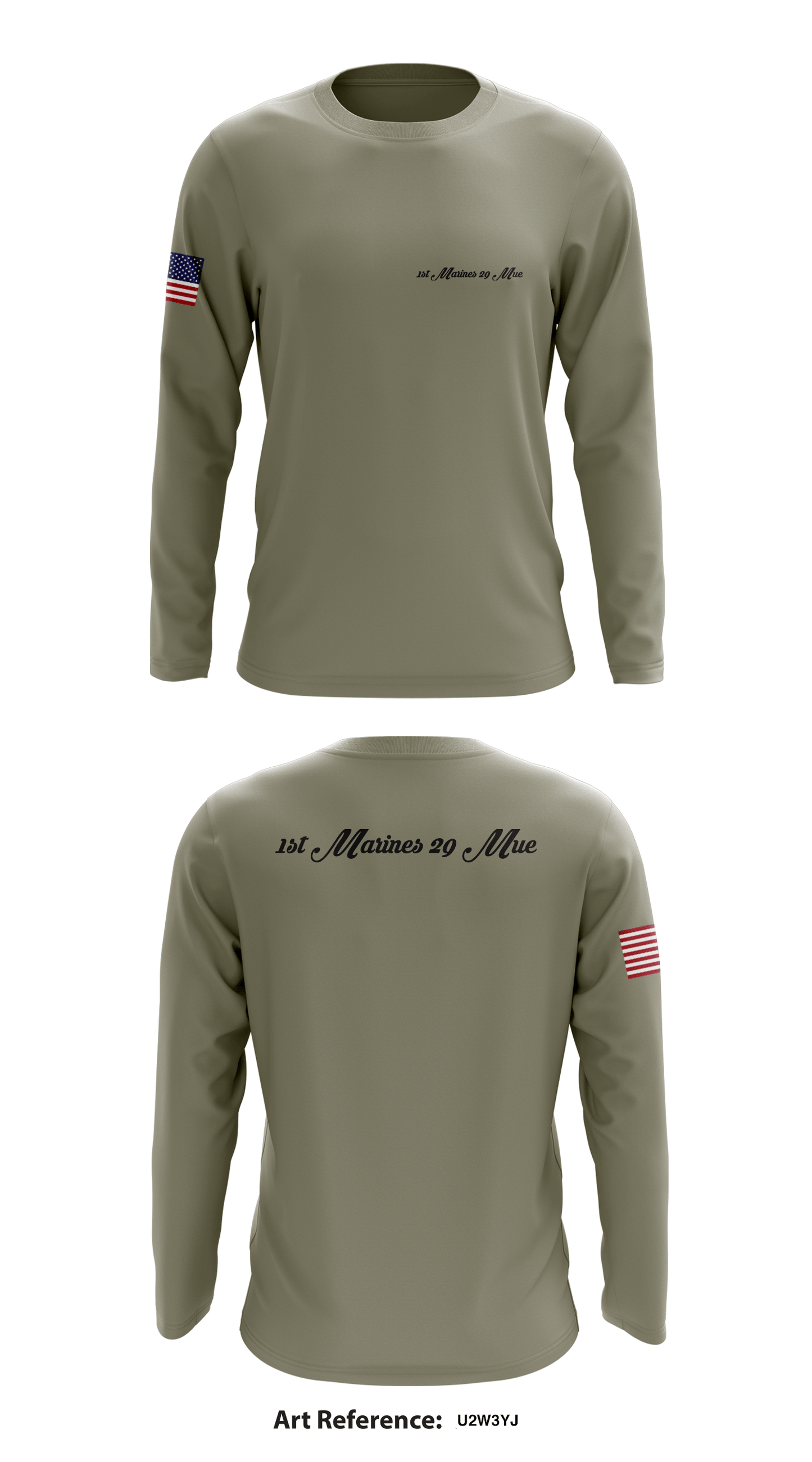 1st marines 29 mue Store 1 Core Men's LS Performance Tee - u2w3yj