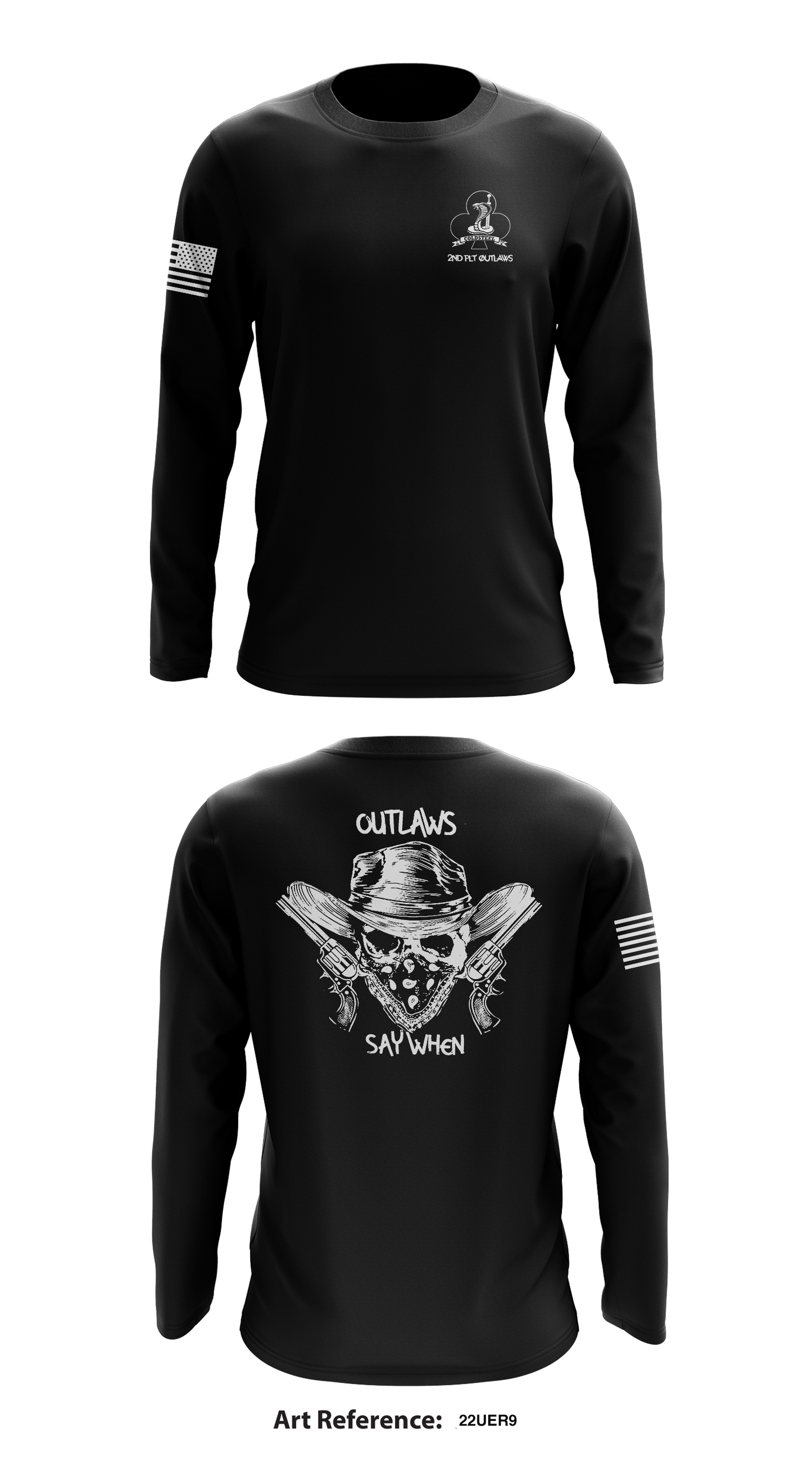 2nd Platoon, C Co, 1-327IN Store 1 Core Men's LS Performance Tee - 22uER9
