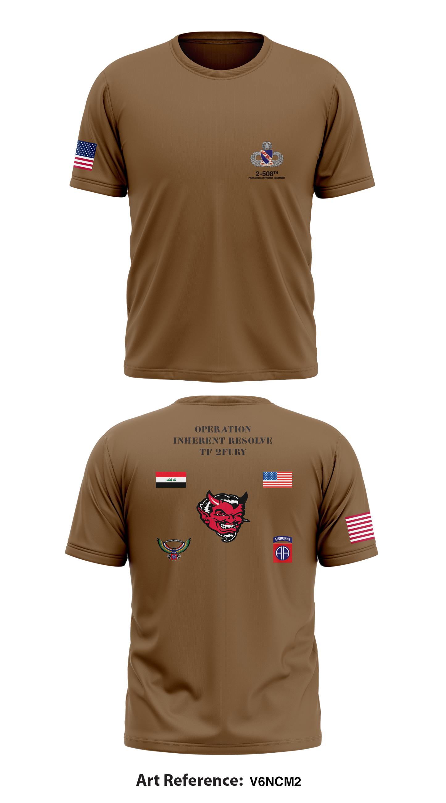 2-508th PIR Store 1 Core Men's SS Performance Tee - V6ncm2