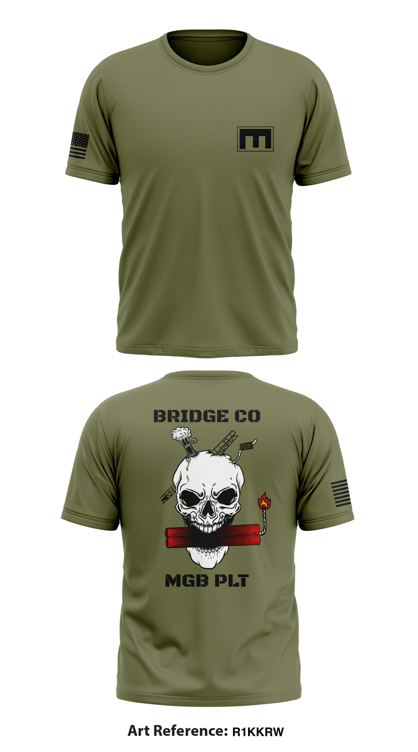 Mgb PLT , Bridge CO, 8th ESb Store 1 Core Men's SS Performance Tee - r1kkrW