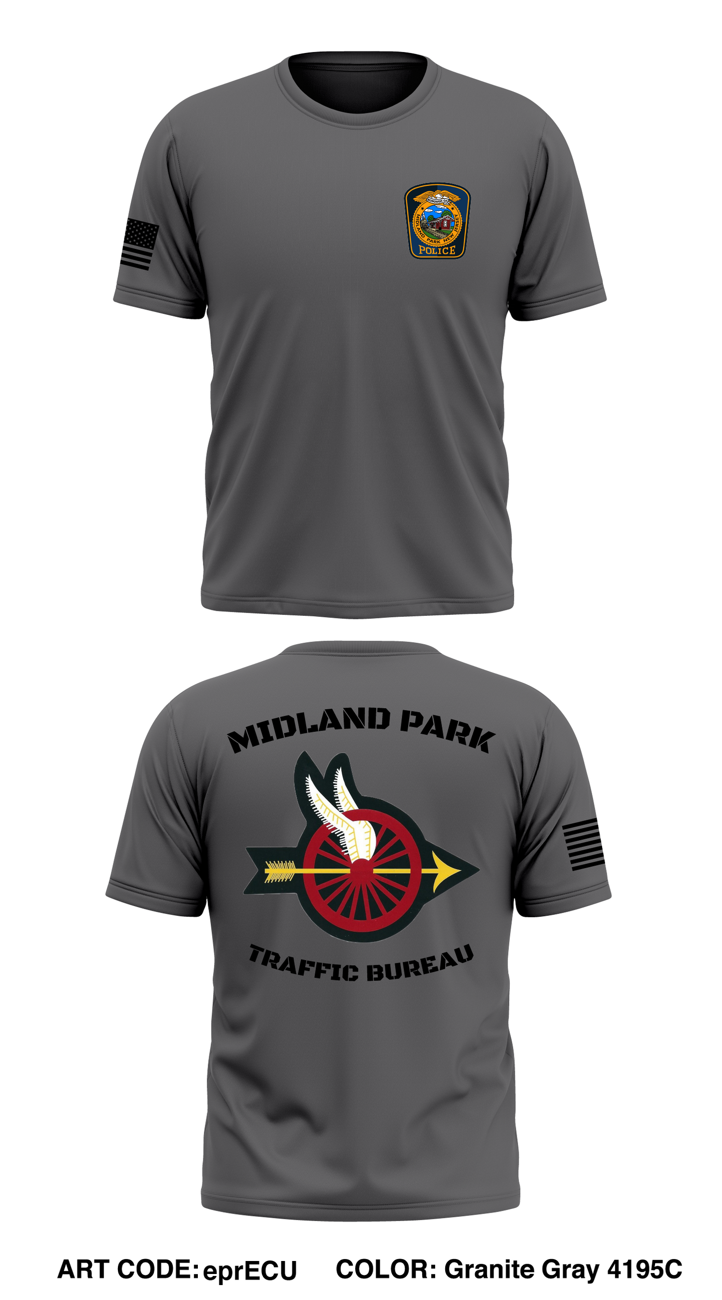 Midland Park Police Department Store 1 Core Men's SS Performance Tee - eprECU