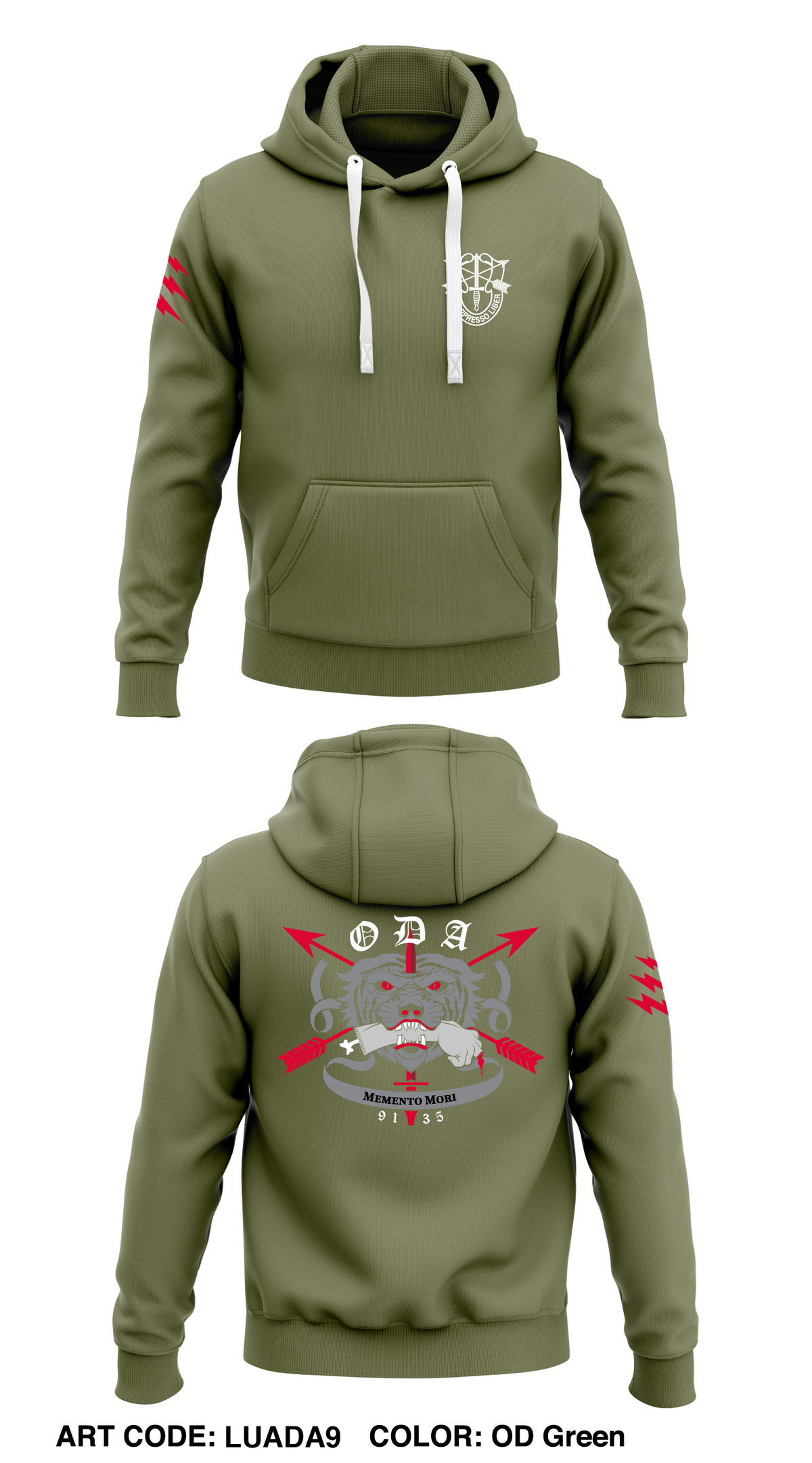 C Co, 1 Bn, 19th SFG (Dive) Store 1 Core Men's Hooded Performance Sweatshirt - LUADA9