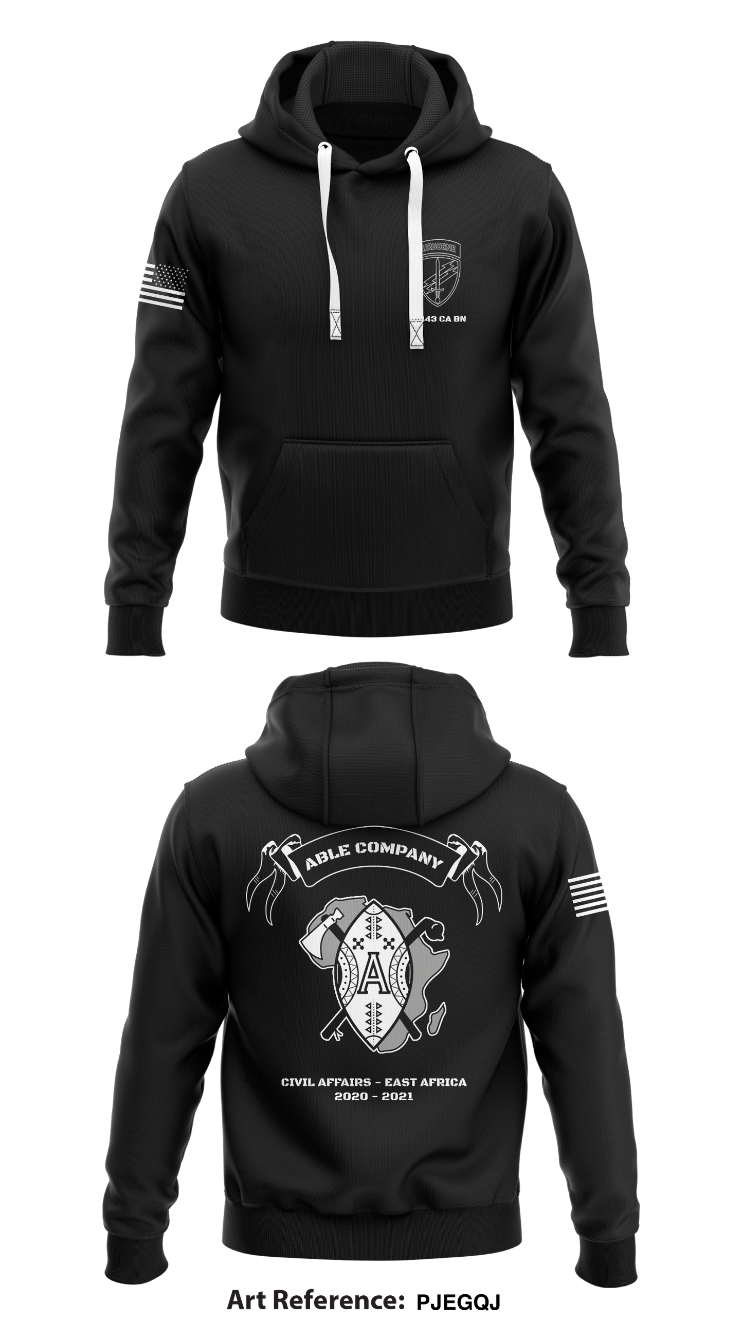 Able Company 443d Civil Affairs BN Store 1 Core Men's Hooded Performance Sweatshirt - pjegQJ