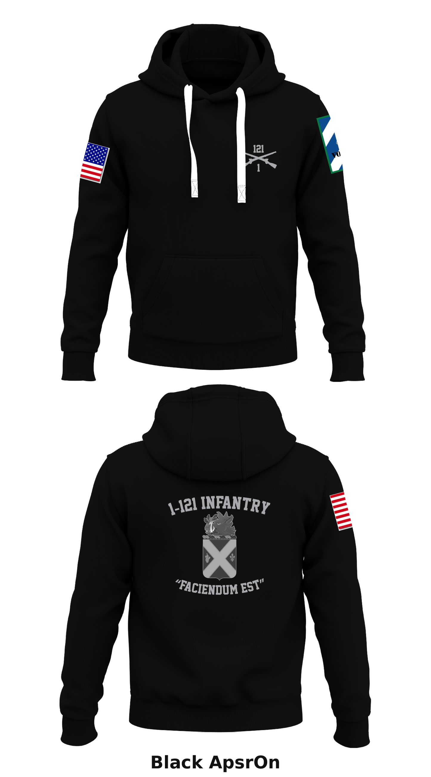 1-121st IN REGIMENT Store 1 Core Men's Hooded Performance Sweatshirt - ApsrOn