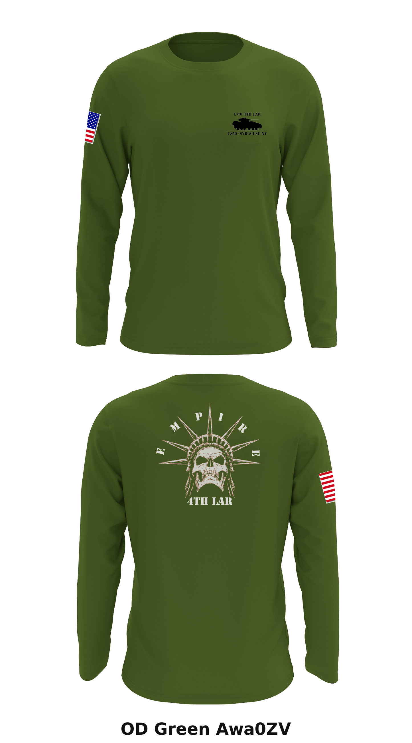 Co E 4th LAR Bn. Core Men's LS Performance Tee - Awa0ZV