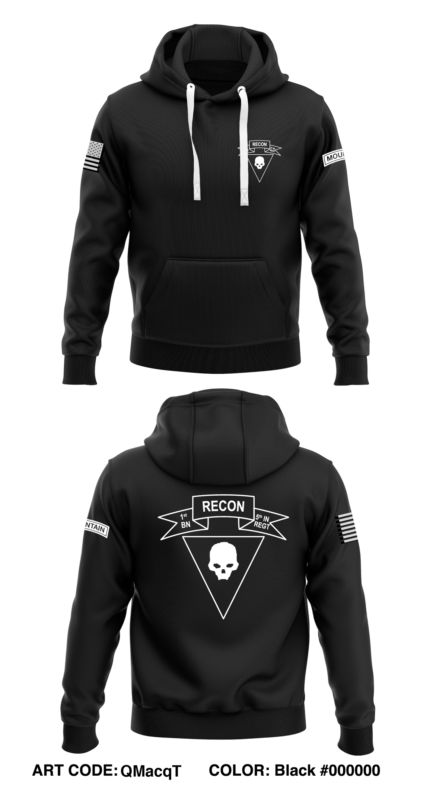 RECON 1-5 IN BN Store 1 Core Men's Hooded Performance Sweatshirt - QMacqT