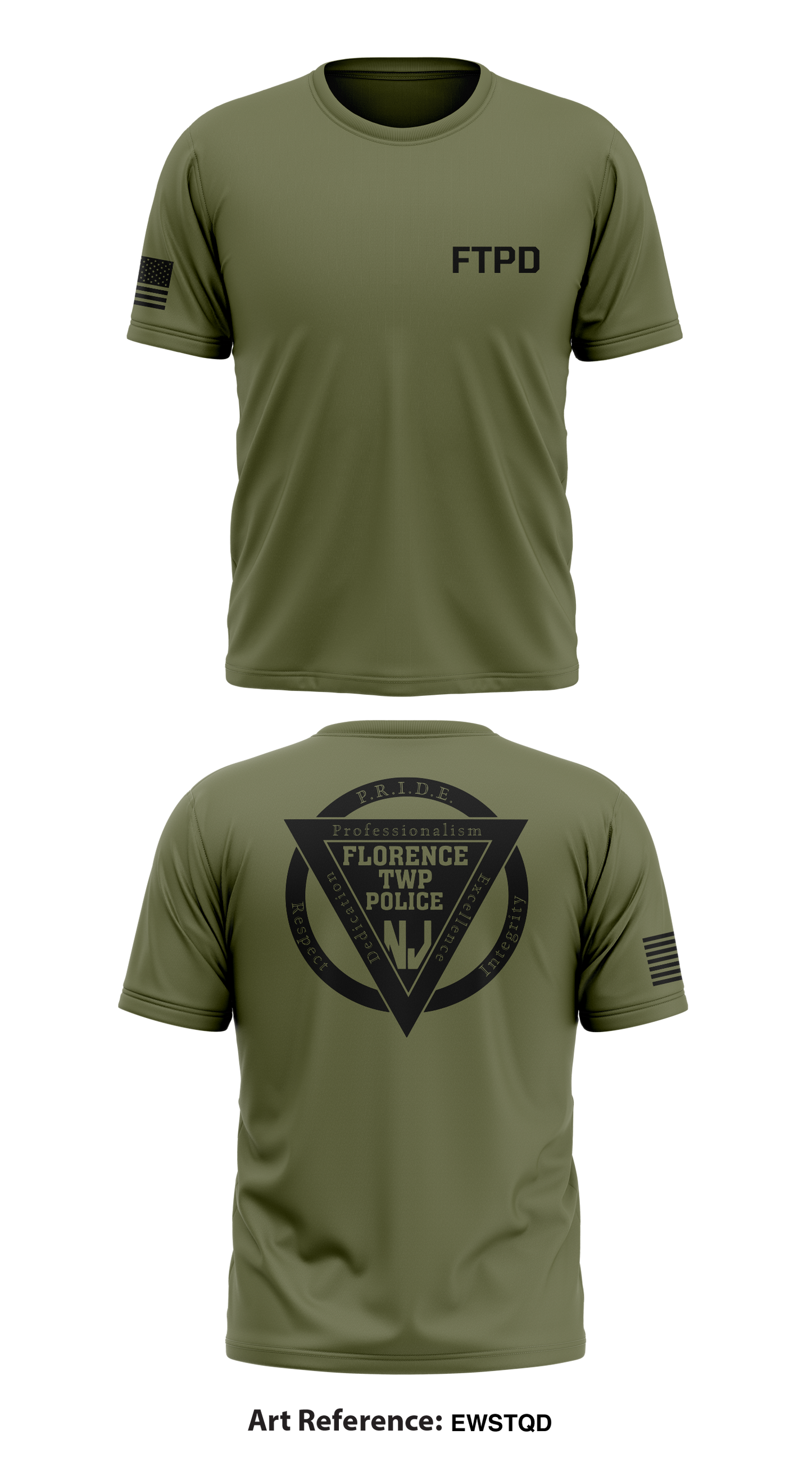 Florence Twp Police Dept Store 1 Core Men's SS Performance Tee - eWsTQD