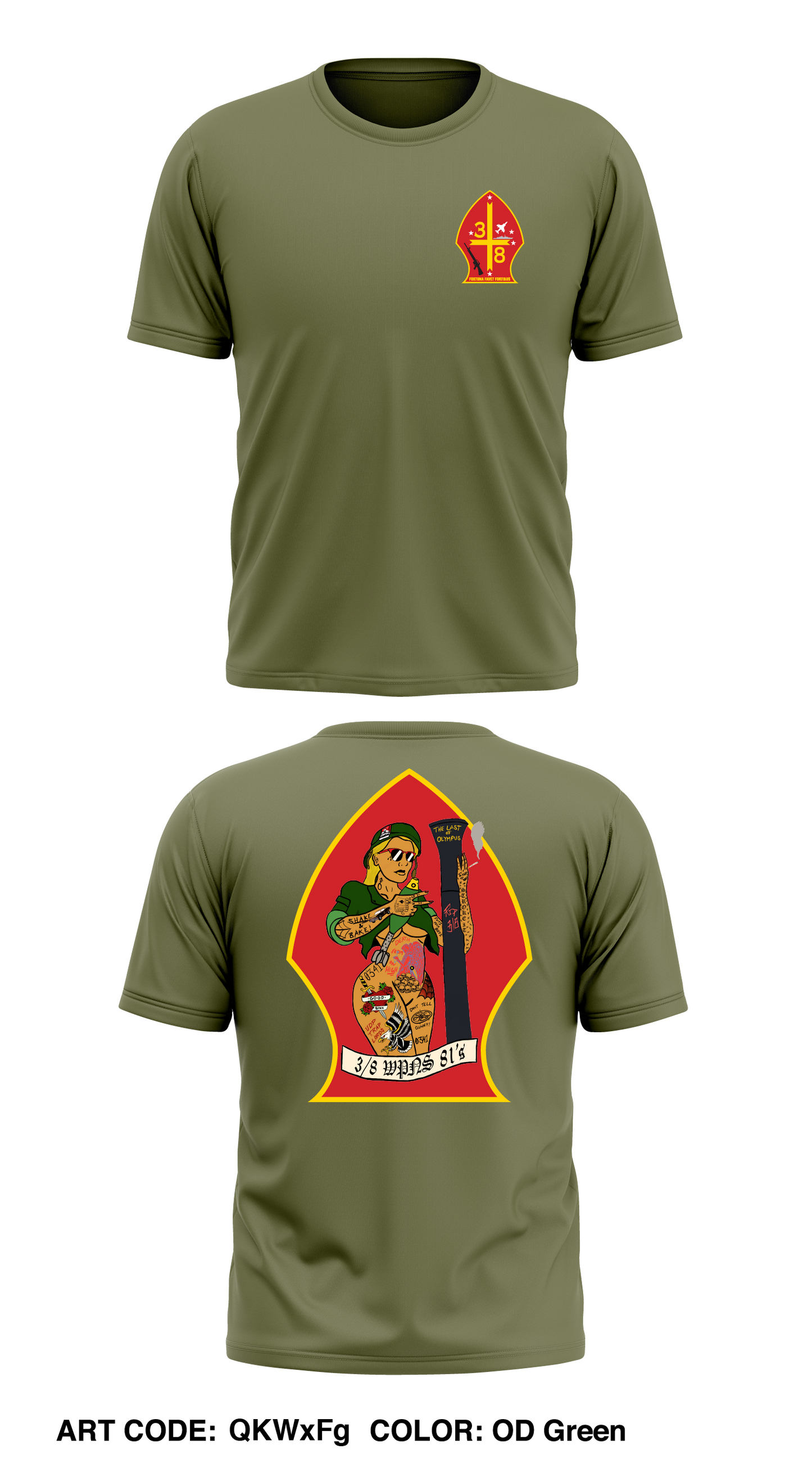 3rd BN 8th Mar Store 1 Core Men's SS Performance Tee - QKWxFg