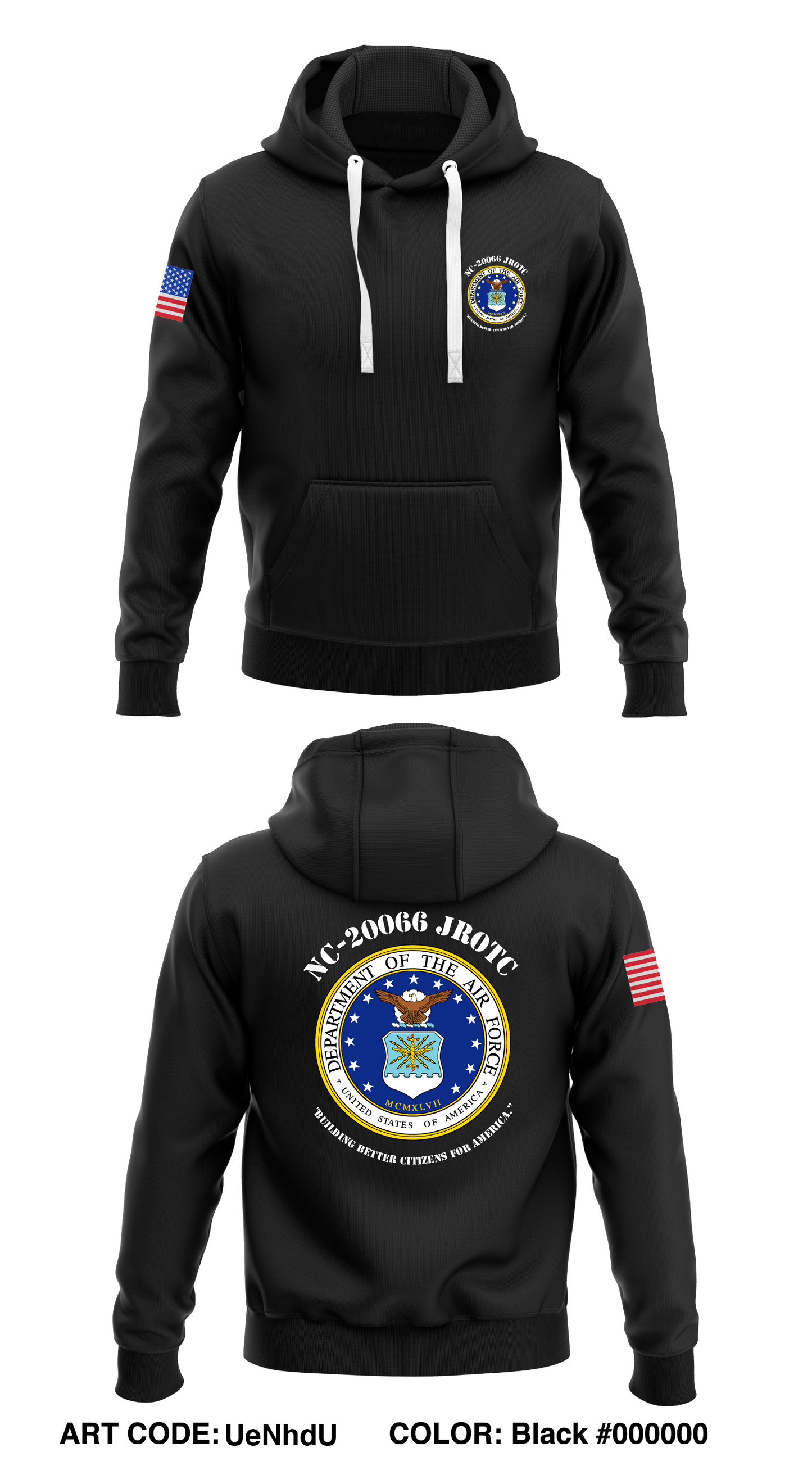 NC-266 JROTC Store 1 Core Men's Hooded Performance Sweatshirt - UeNhdU