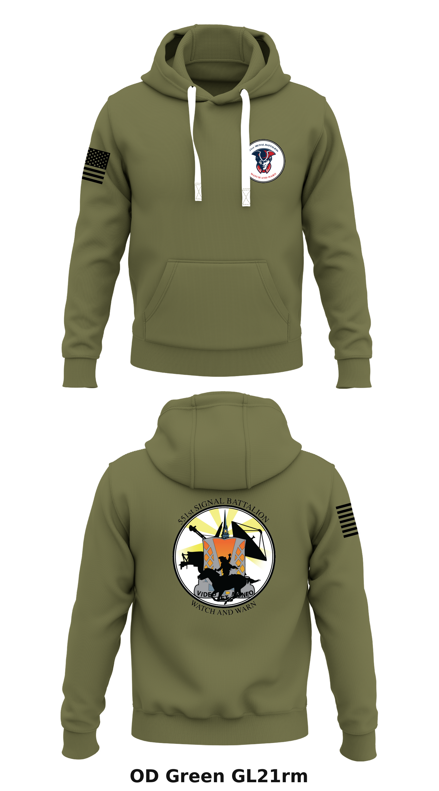 551st Signal Battalion Store 1 Core Men's Hooded Performance Sweatshirt - GL21rm